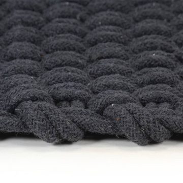 Teppich Rechteckig Anthrazit 160x230 cm Baumwolle, furnicato, Rechteckig