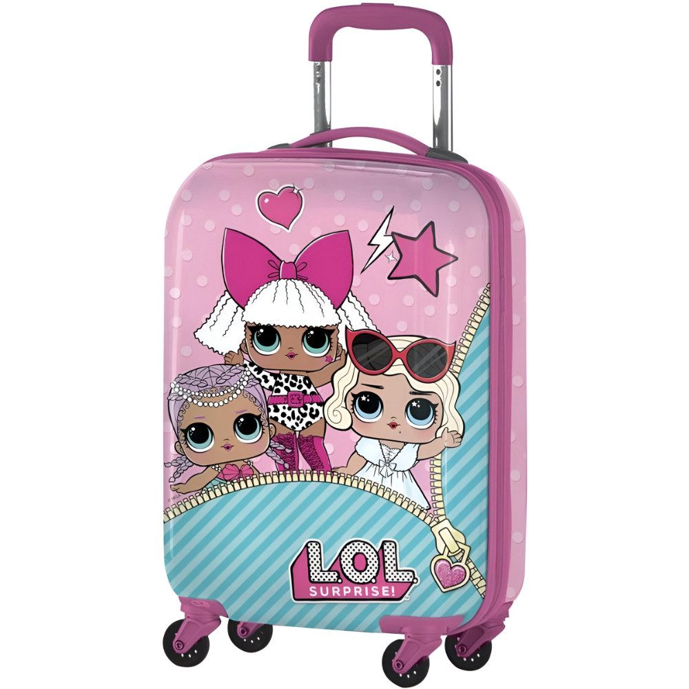 L.O.L. SURPRISE! Kinderkoffer LOL Surprise Mädchen Kinder Reise Set Koffer Strandtuch, 4 Rollen