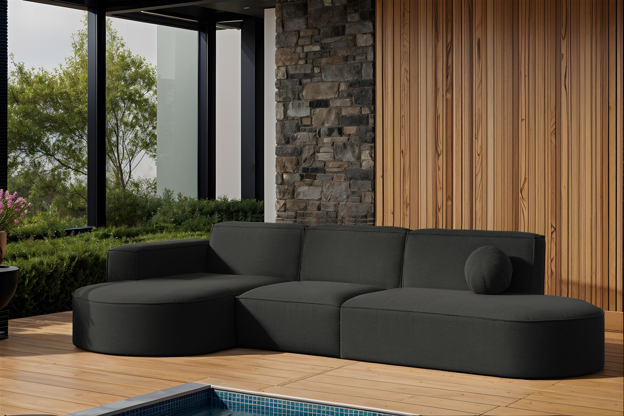 Fun Möbel Loungesofa Gartenmöbel Gartensofa Ecksofa günstig online kaufen