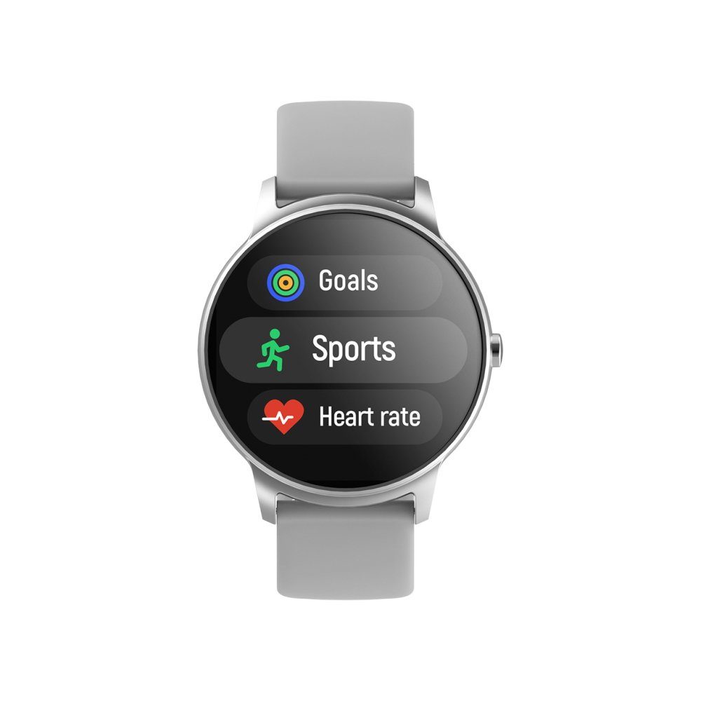Forever Fitness-Tracker Android Forevive Smart Wasserdicht Forever 2 Watch iOS IP67 Silber