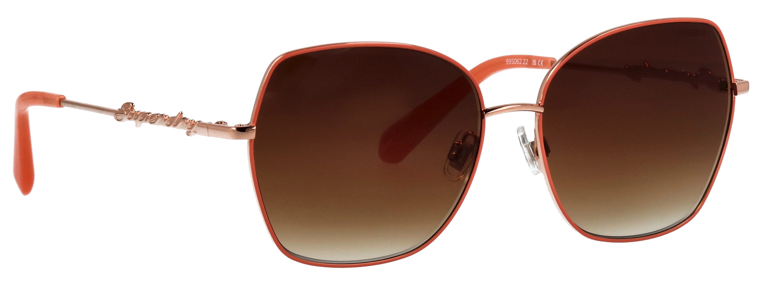 Superdry Sonnenbrille Modell 995062 Form Butterfly, Logoschriftzug auf Bügel, Metallfassung