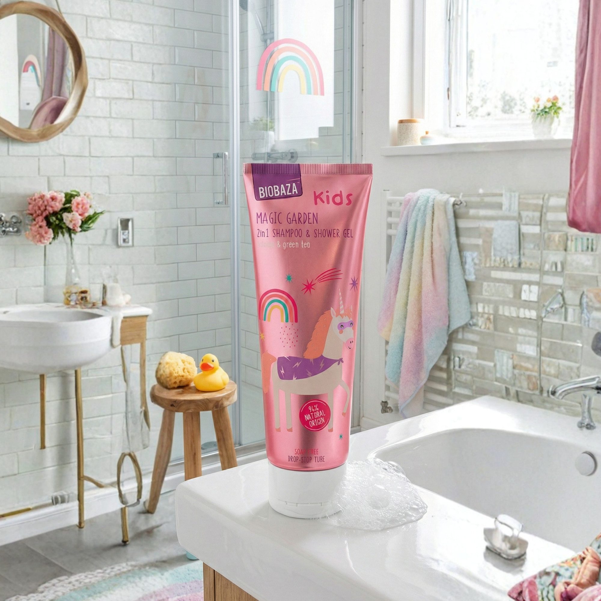 Melem Duschgel Kids 2-in-1 Body & Hair Magic Garden – Sanftes Duschgel & Shampoo