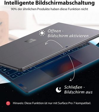 Inateck Tastatur für Surface Pro 7/7+/ 6/5/4 Tastatur mit Touchpad (Beleuchtete)