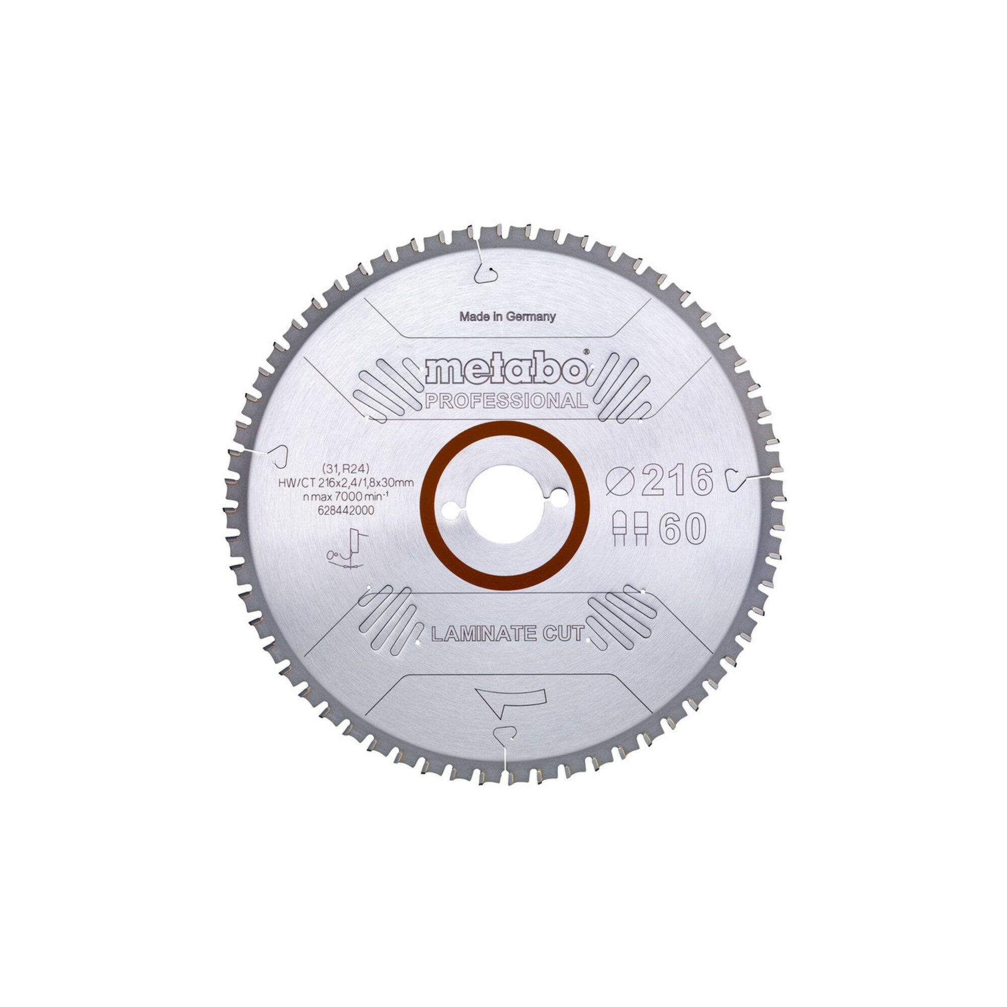metabo Kreissägeblatt Metabo Sägeblatt "laminate cut - professional", 216x2,4/1,8x30 Z60 FZ/