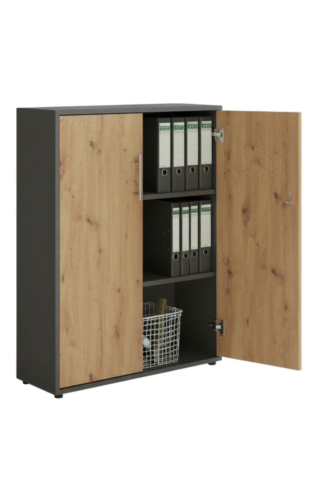 moebel-dich-auf Aktenschrank TABOR 4 (Büroschrank Mehrzweckschrank ideal für DIN A4 Ordner, abschließbar Metallgriffe) Made in Germany – Bild 4 von 5