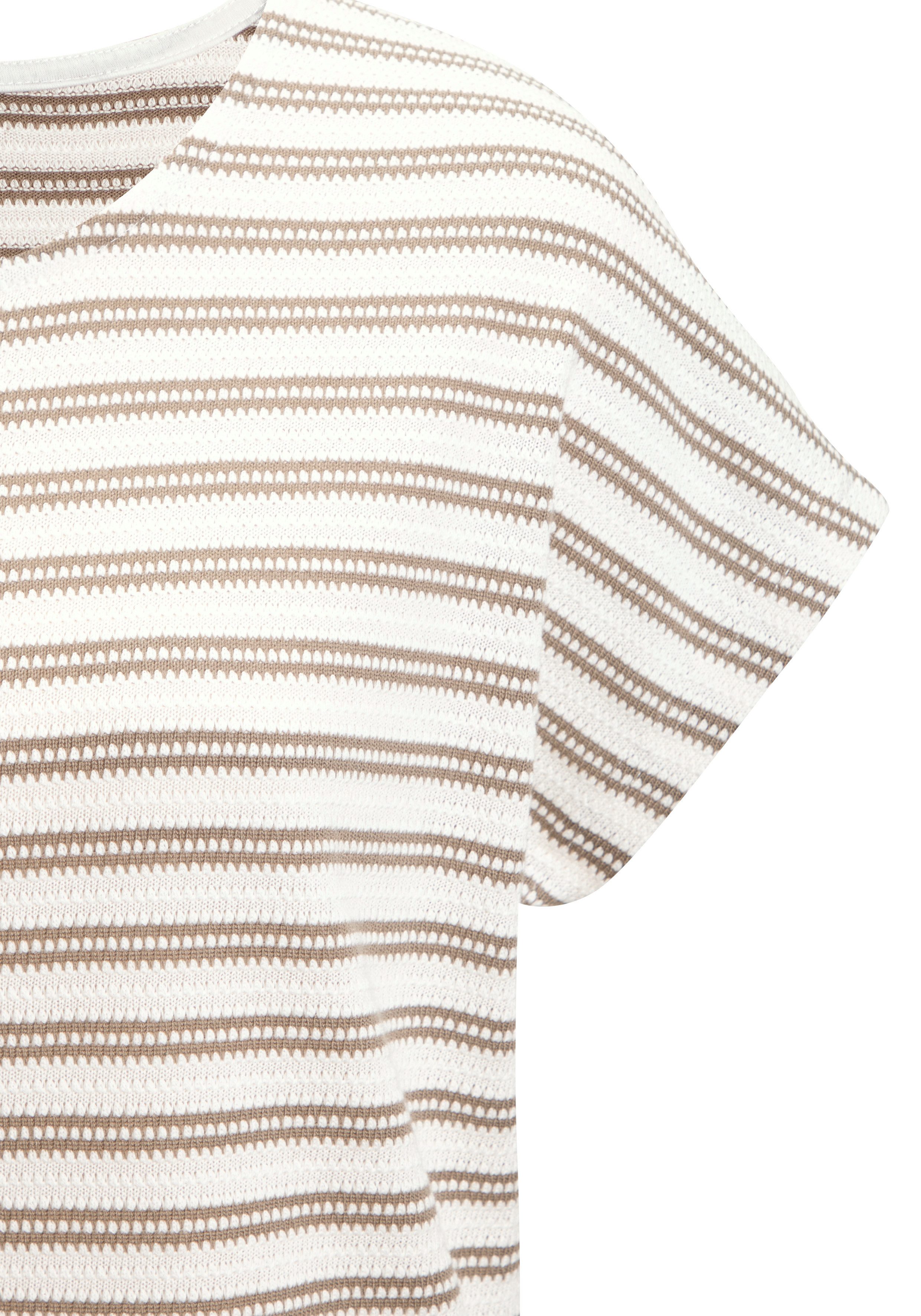 Vivance by Lascana Kurzarmshirt mit modischem Streifenmuster aus angenehmer Baumwoll-Strickqualität – Bild 5 von 5