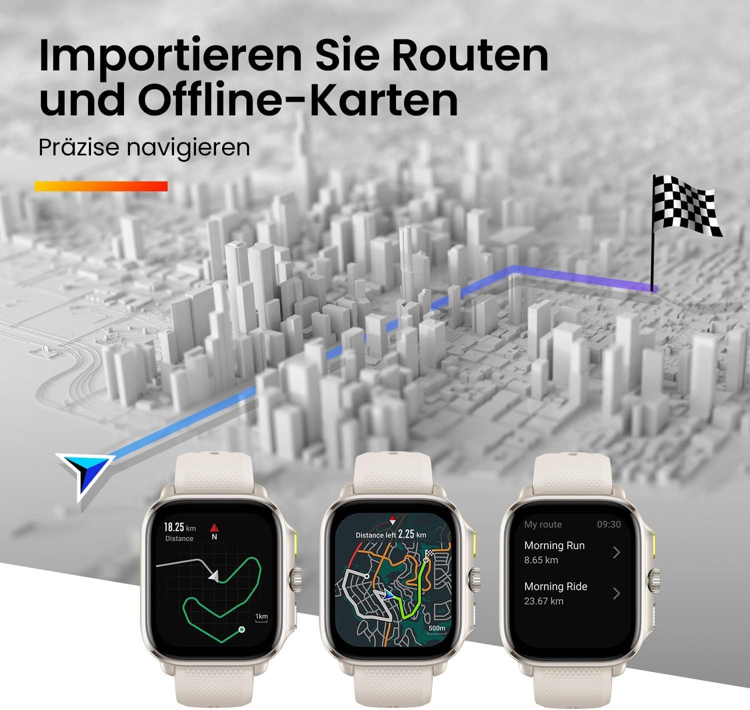 Amazfit Damen"s Herren"s Lauf-Tracker mit GPS & Herzfrequenzmessung Smartwatch (4,4 cm, Android/iOS), Kinderfreundlicher Fitness-Monitor mit Trainingsplänen & Alexa