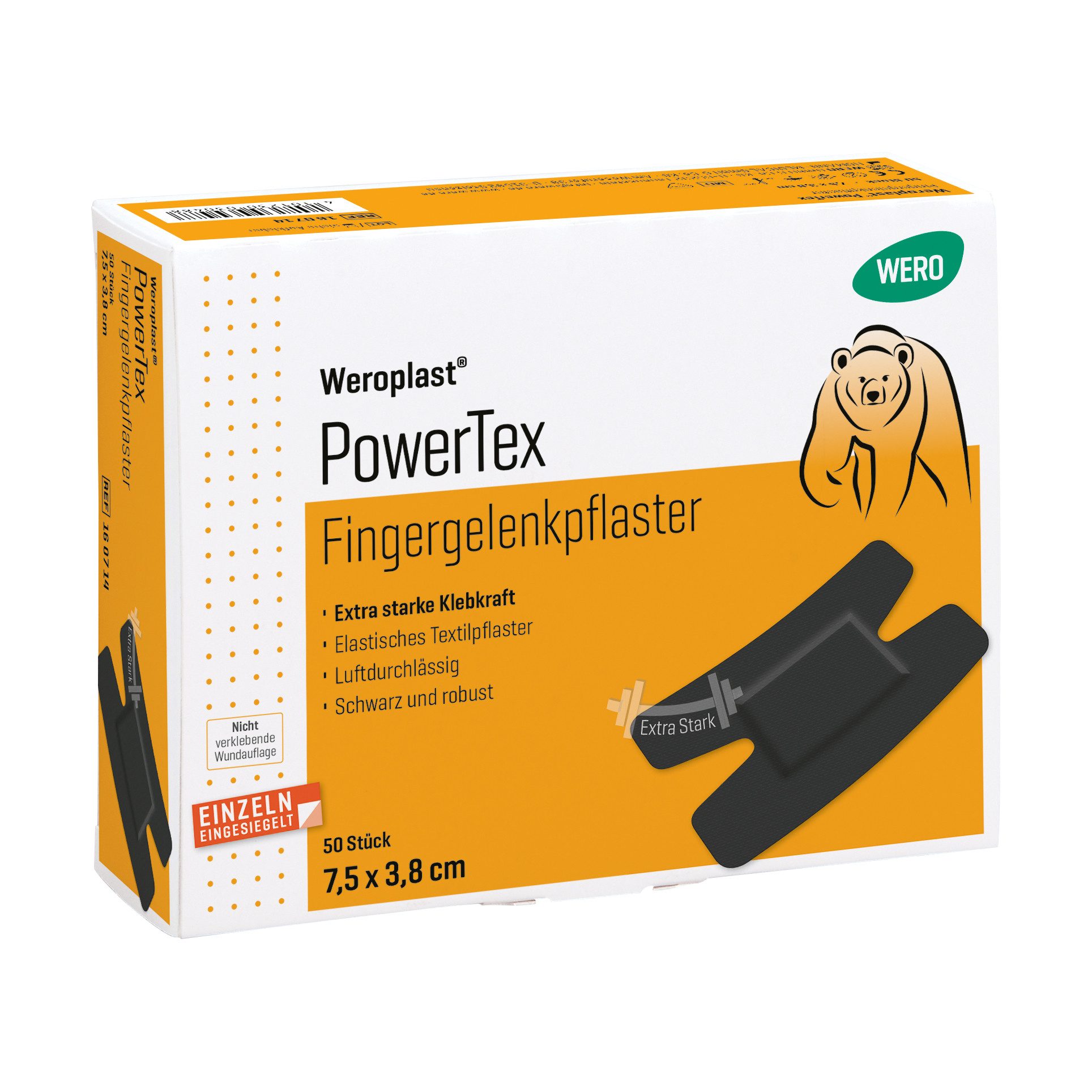 Weroplast® Wundpflaster PowerTex Fingergelenkpflaster (50 St), Fingergelenkpflaster