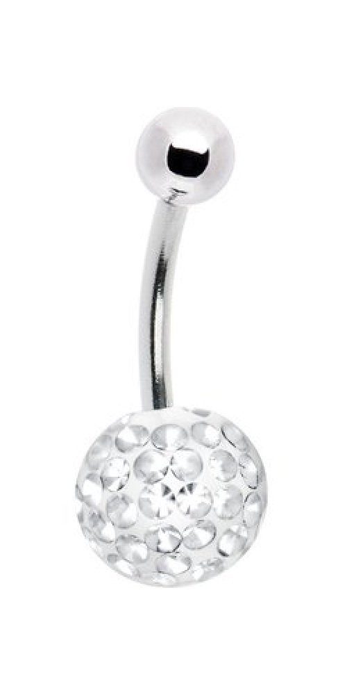 Bauchnabelpiercing Titan G23 Bauchnabel Piercing Mit Kristall Elements 8mm Kugel -
