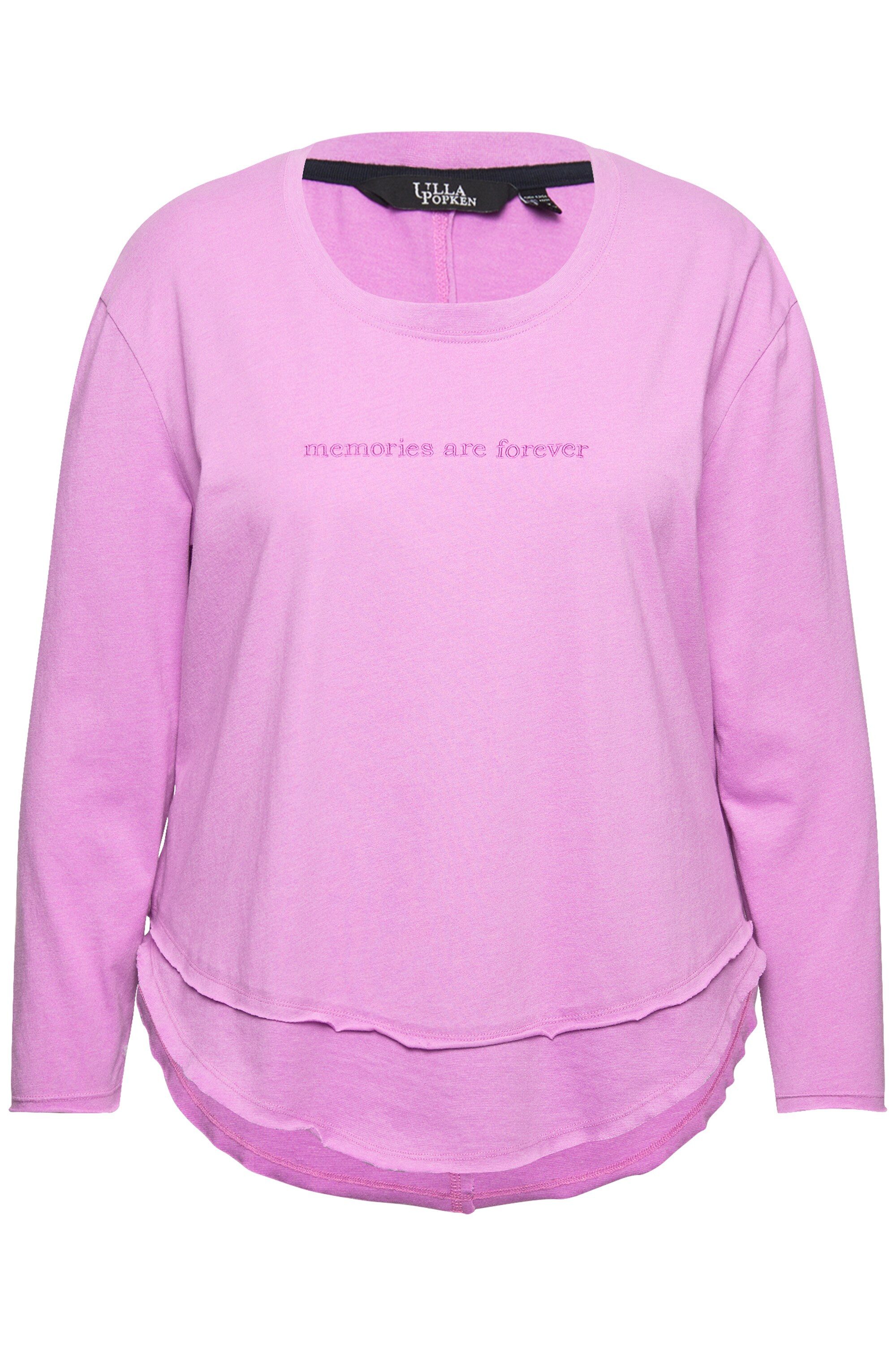 Ulla Popken Longsleeve Shirt Lagenoptik Rundhals günstig online kaufen