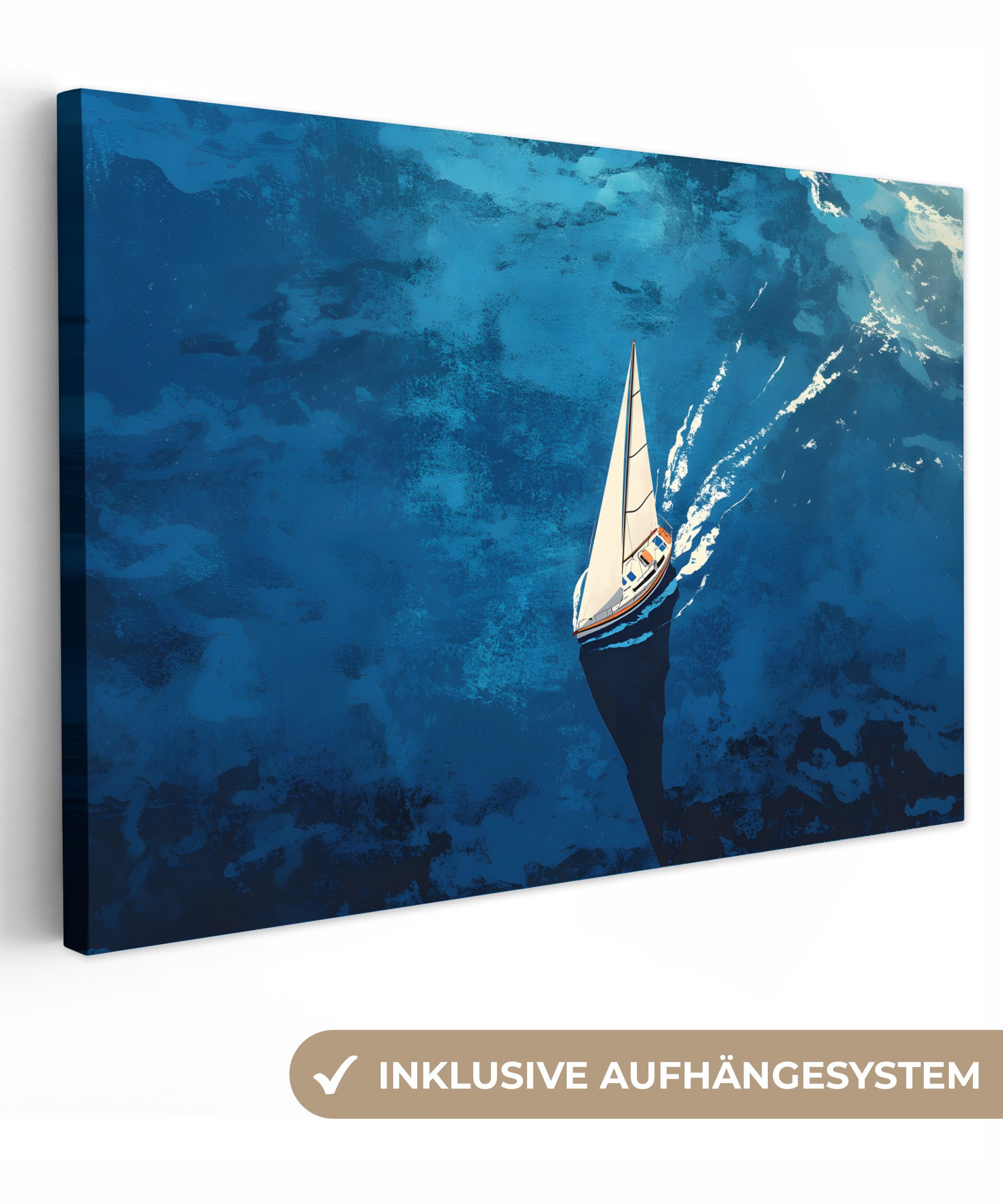 OneMillionCanvasses® Leinwandbild Segelboot - Wasser - günstig online kaufen