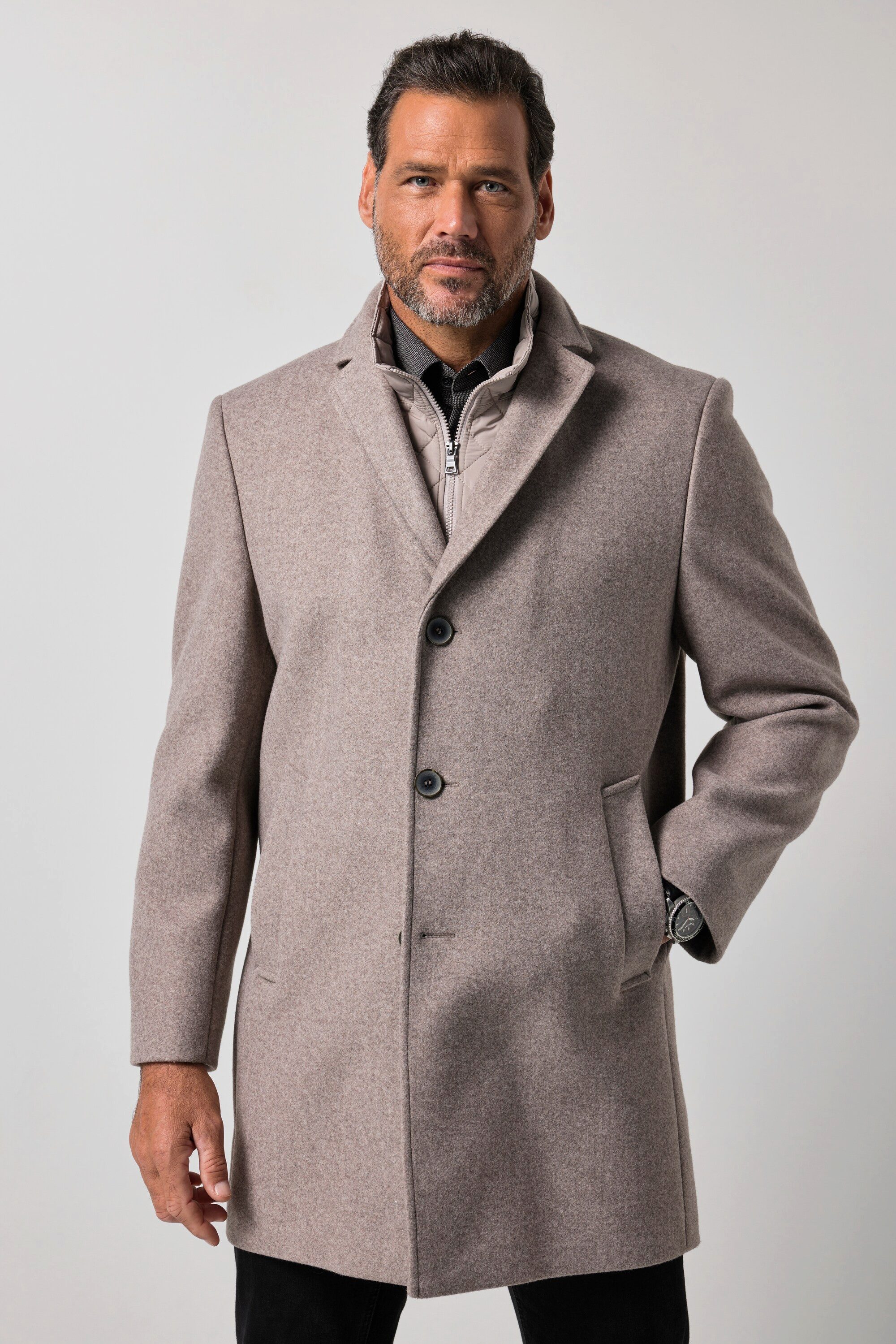JP1880 Kurzmantel Wollmix-Mantel Wollanteil Nylon-Einsatz bis 7 XL