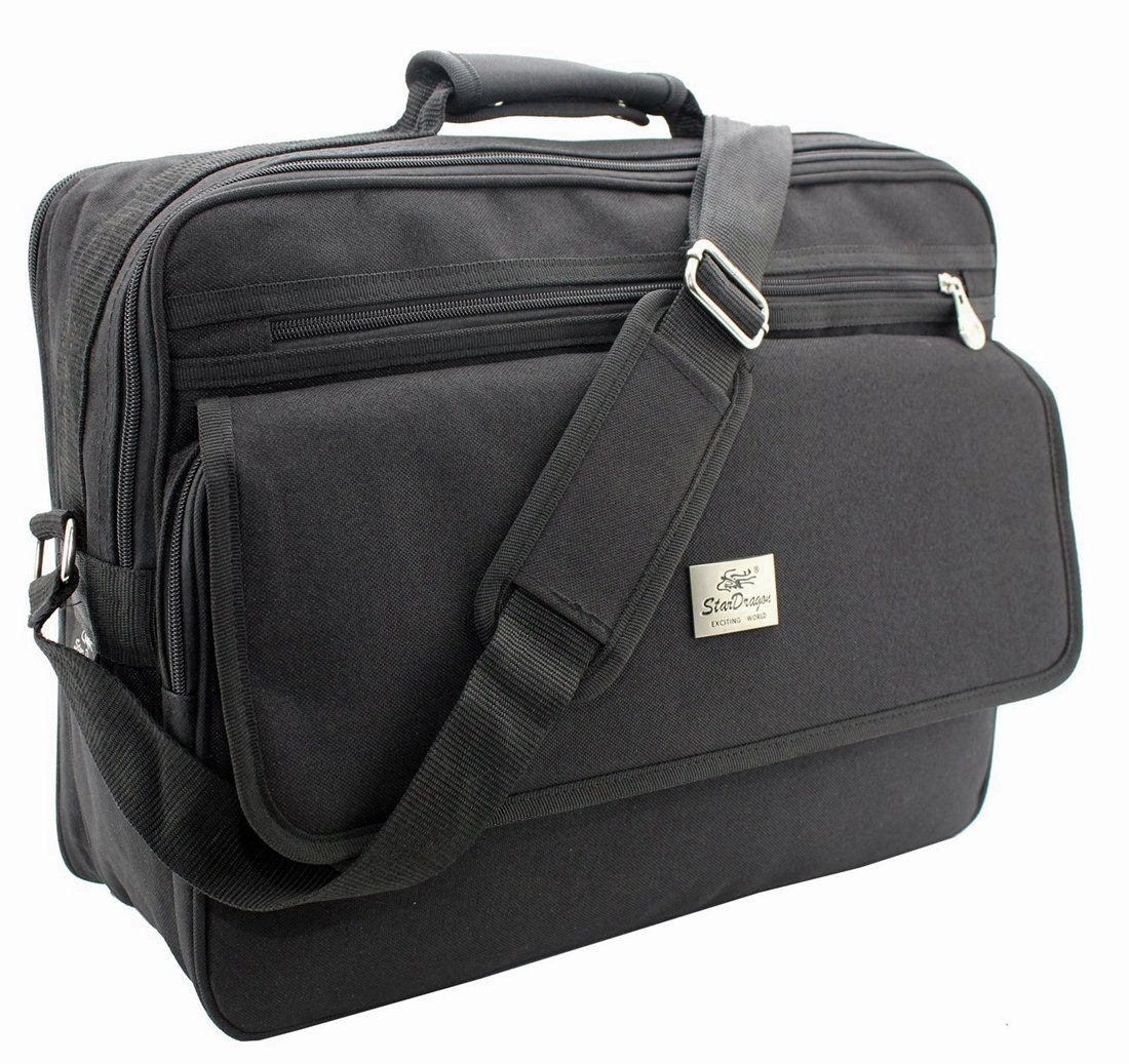 Schultertasche Citybag Flugbegleiter Ausweistasche Umhängetasche Business Messenger Bag Tasche Black NEU Modell 2 