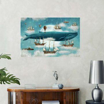 Posterlounge Poster Terry Fan, Wo der Ozean auf den Himmel trifft, Küche Vintage Digitale Kunst