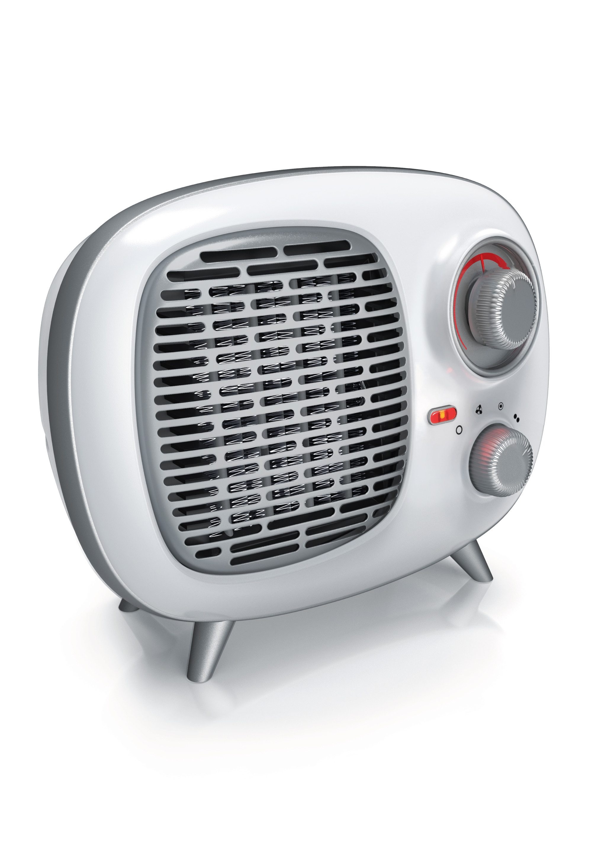 Brandson Keramikheizlüfter Retrodesign, Lüfterfunktion, Keramikheizgerät mit Raumthermostat, 1545 W, Badezimmer Schnellheizer energiesparend & leise mit Temperaturregelung