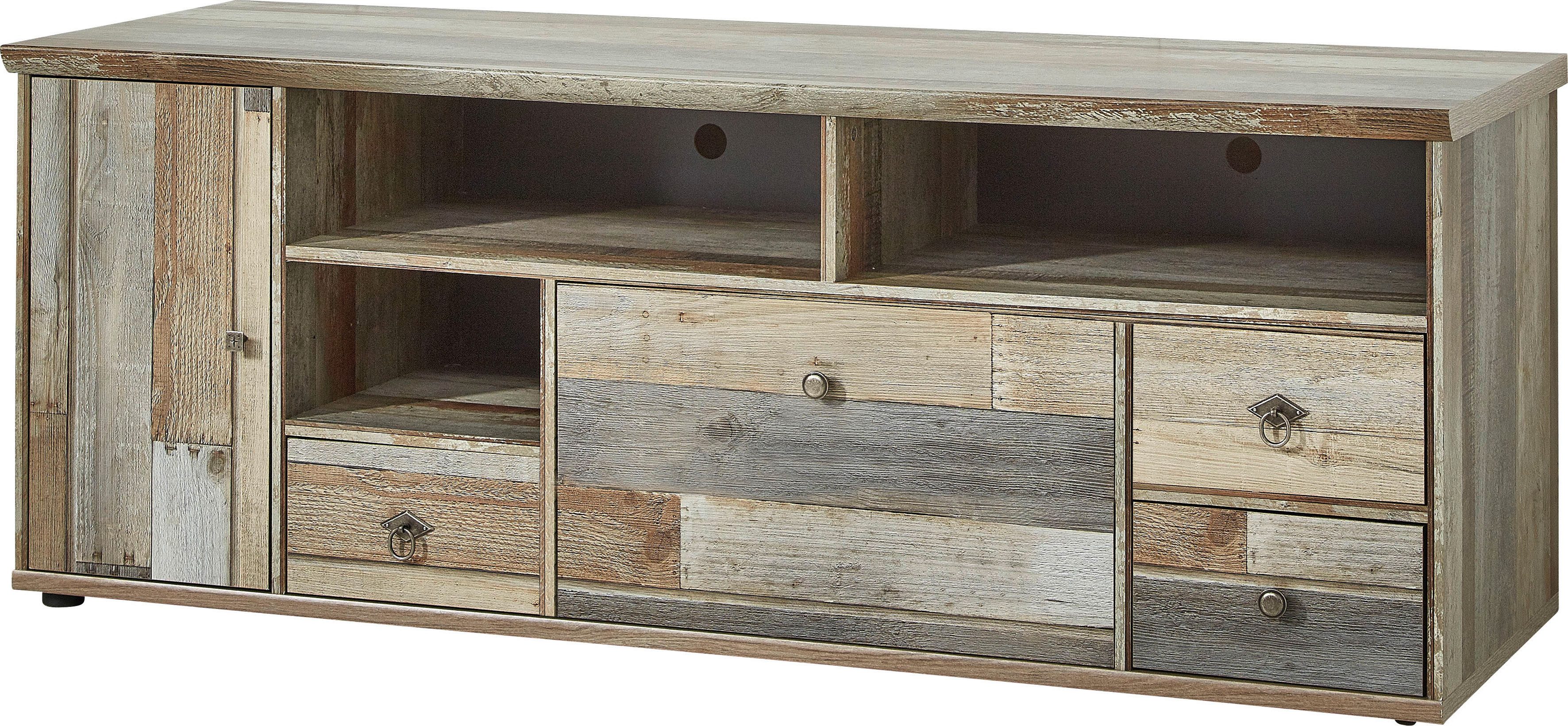 Innostyle TV-Board BONANZA (1 St), 1 Holztür, 3 Schubladen, 1 Klappe, 3 Fächer, 2 Kabeldurchlässe