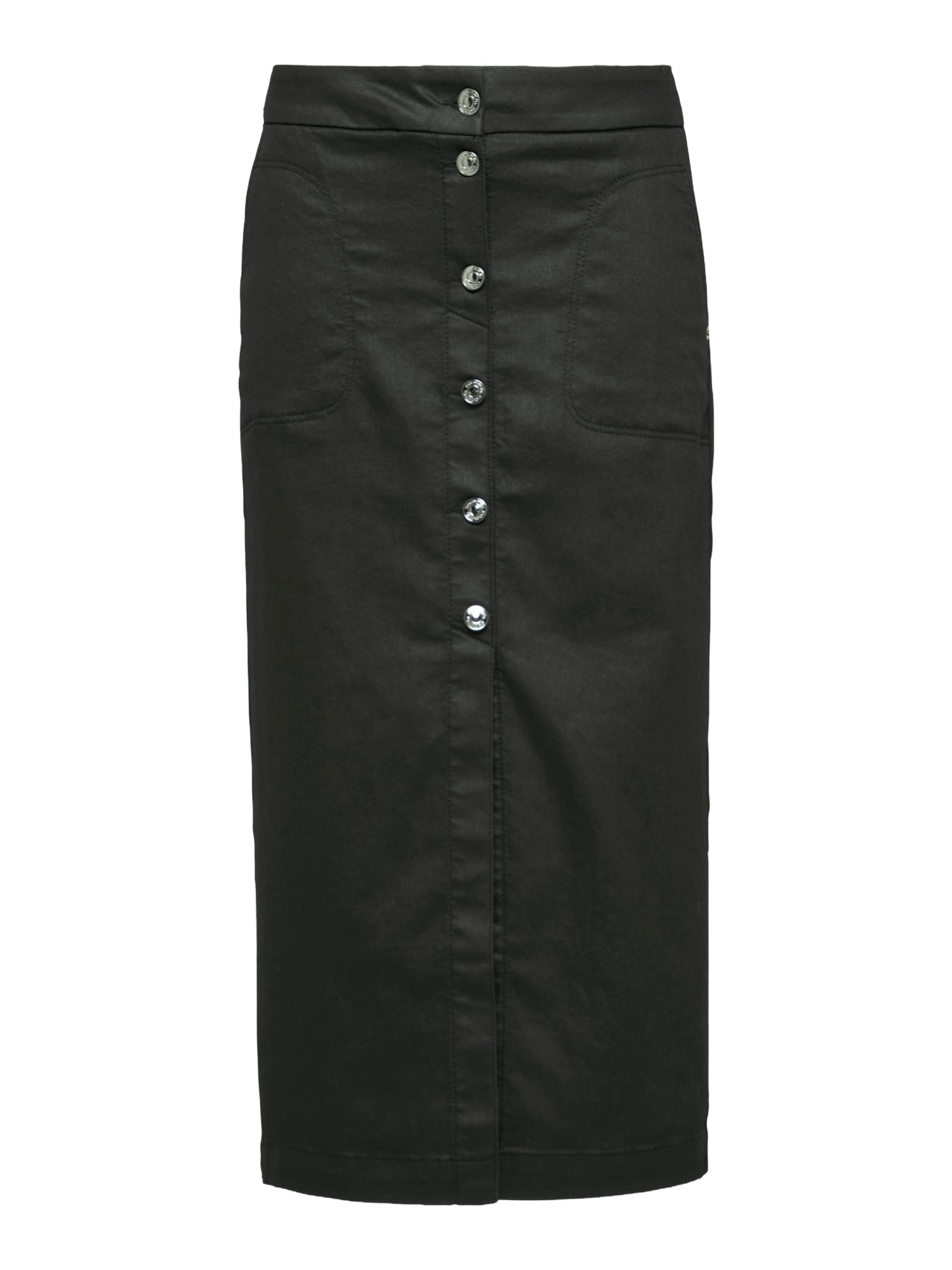 comma Maxirock schwarz,Casual,Baumwolle,Unifarben,Slim Fit,Mittel