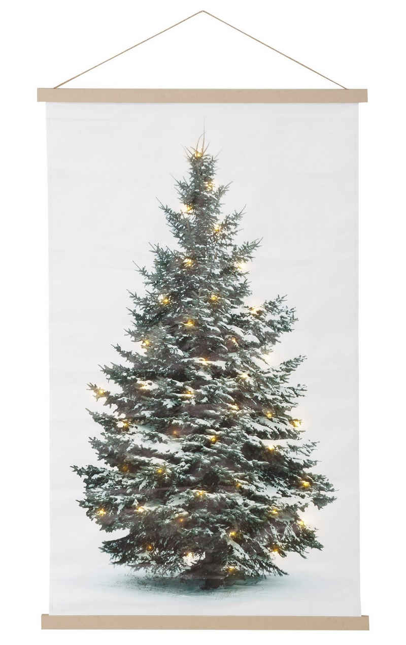 Home affaire LED-Bild Wandbehang, Weihnachtsdeko, Weihnachten (1 St), Höhe ca. 107 cm