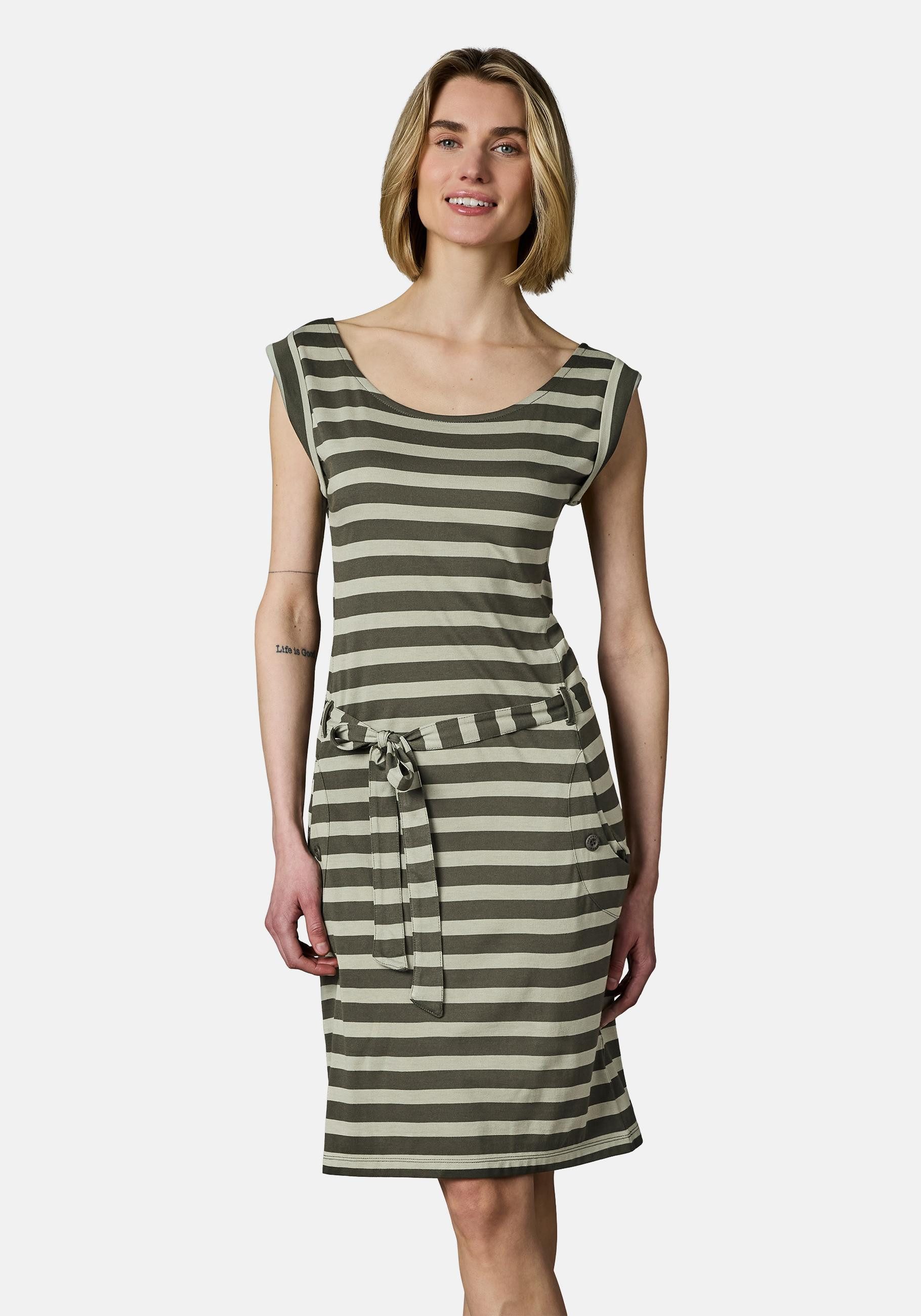 Ragwear Sommerkleid Tagg Stripes gestreiftes Damen Minikleid mit Taillenban günstig online kaufen