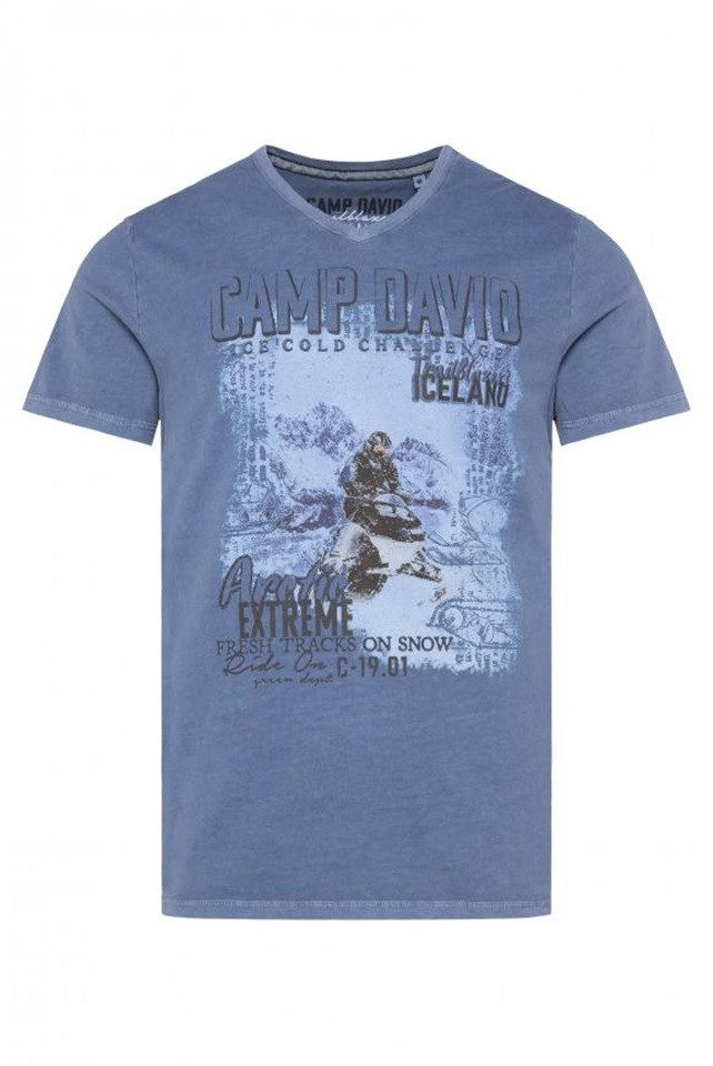CAMP DAVID T-Shirt mit V-Neck und günstig online kaufen