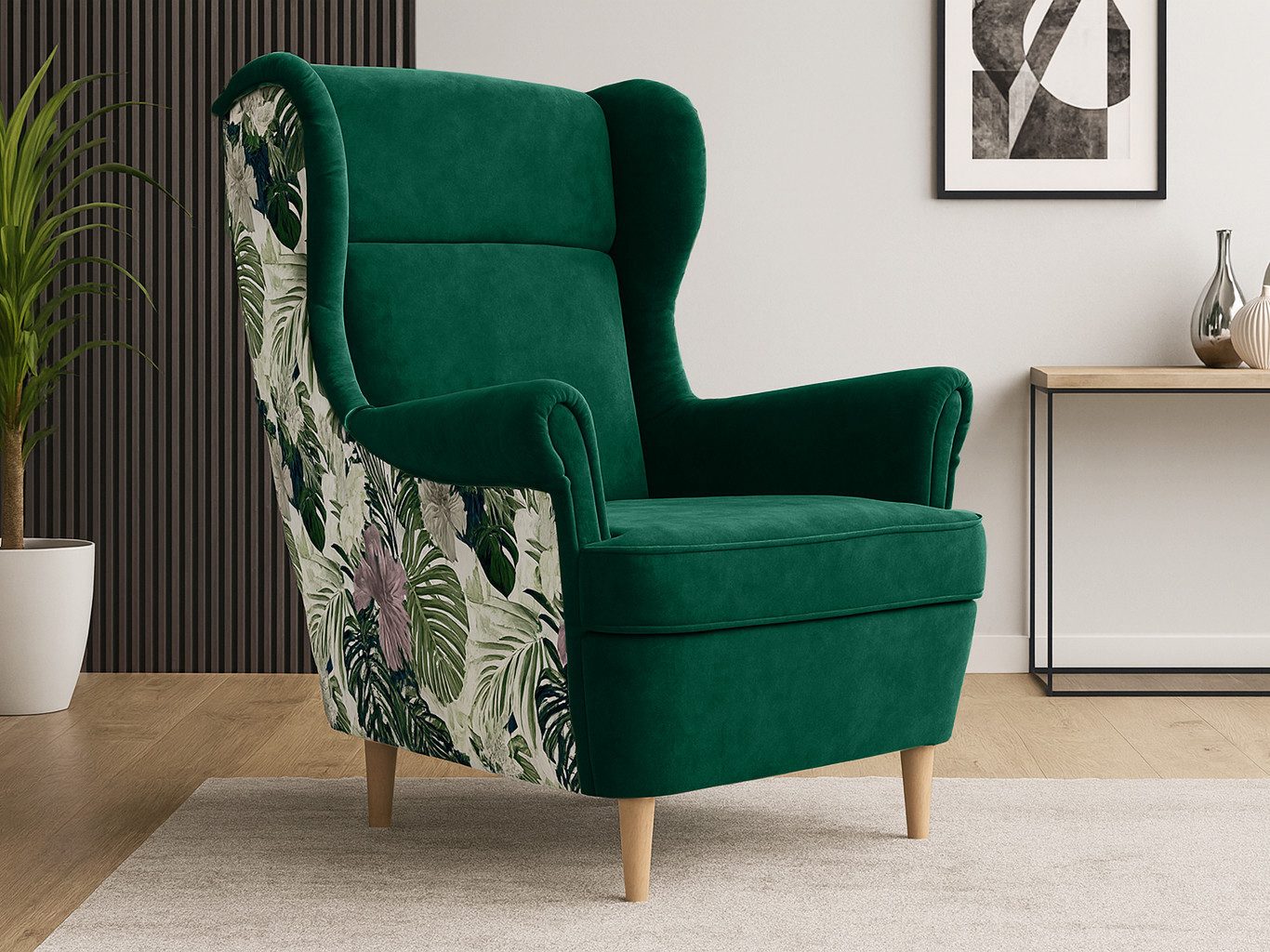 Beautysofa Ohrensessel Havana im skandinavischen Stil (hoher Rückenlehne & modernem Design), 4 trendige Farben zur Auswahl