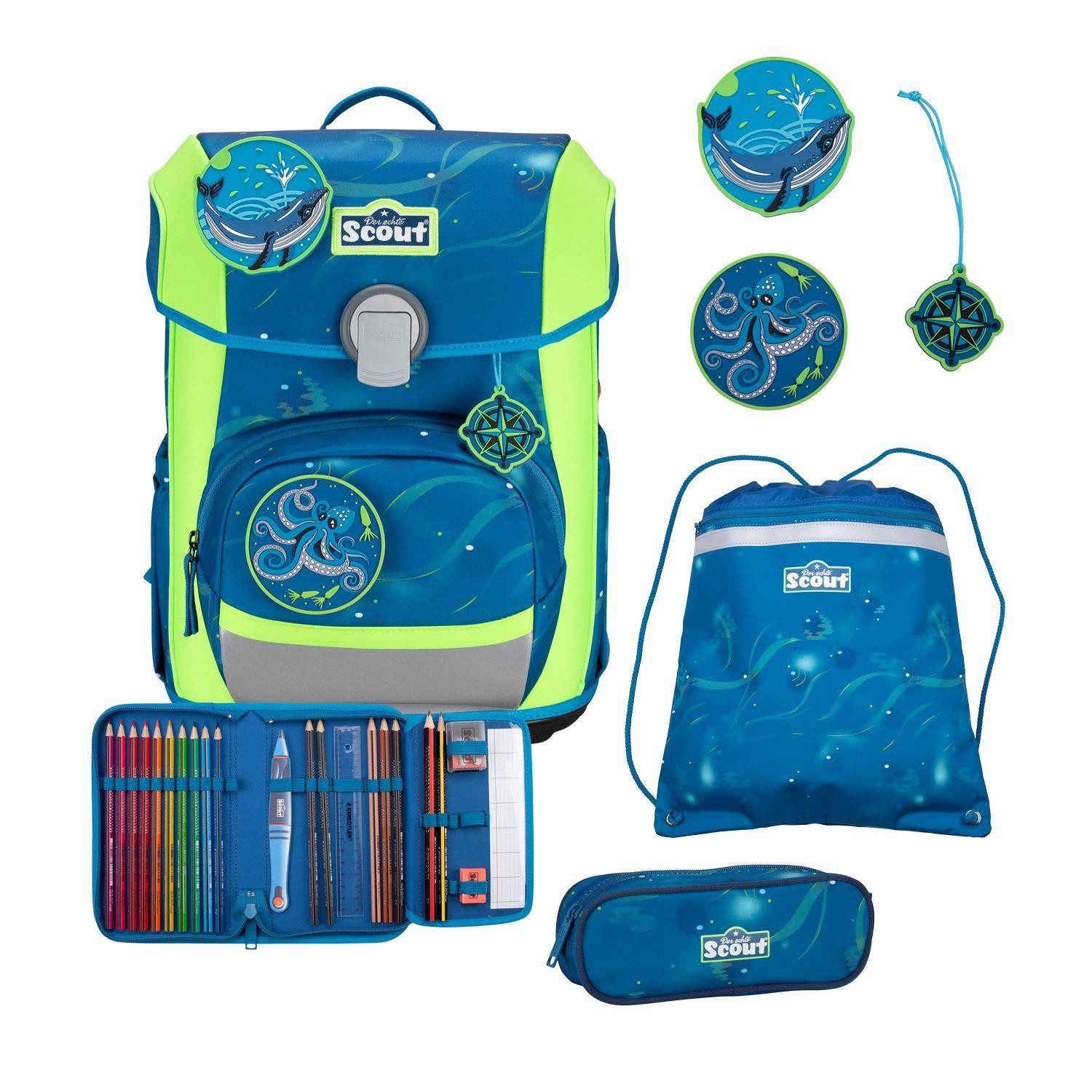 Scout Schulranzen Scout Neo Set Deep Sea