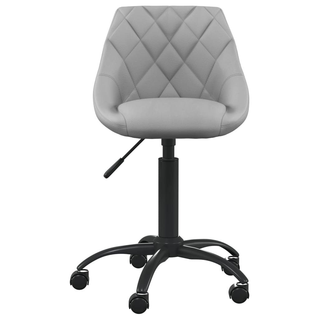 furnicato Bürostuhl Verstellbarer Hellgrau 44x46x(67,5-79) cm (1 St), Schwenksessel mit Gasdruckfeder, Samtbezug und 360° drehbaren Rollen