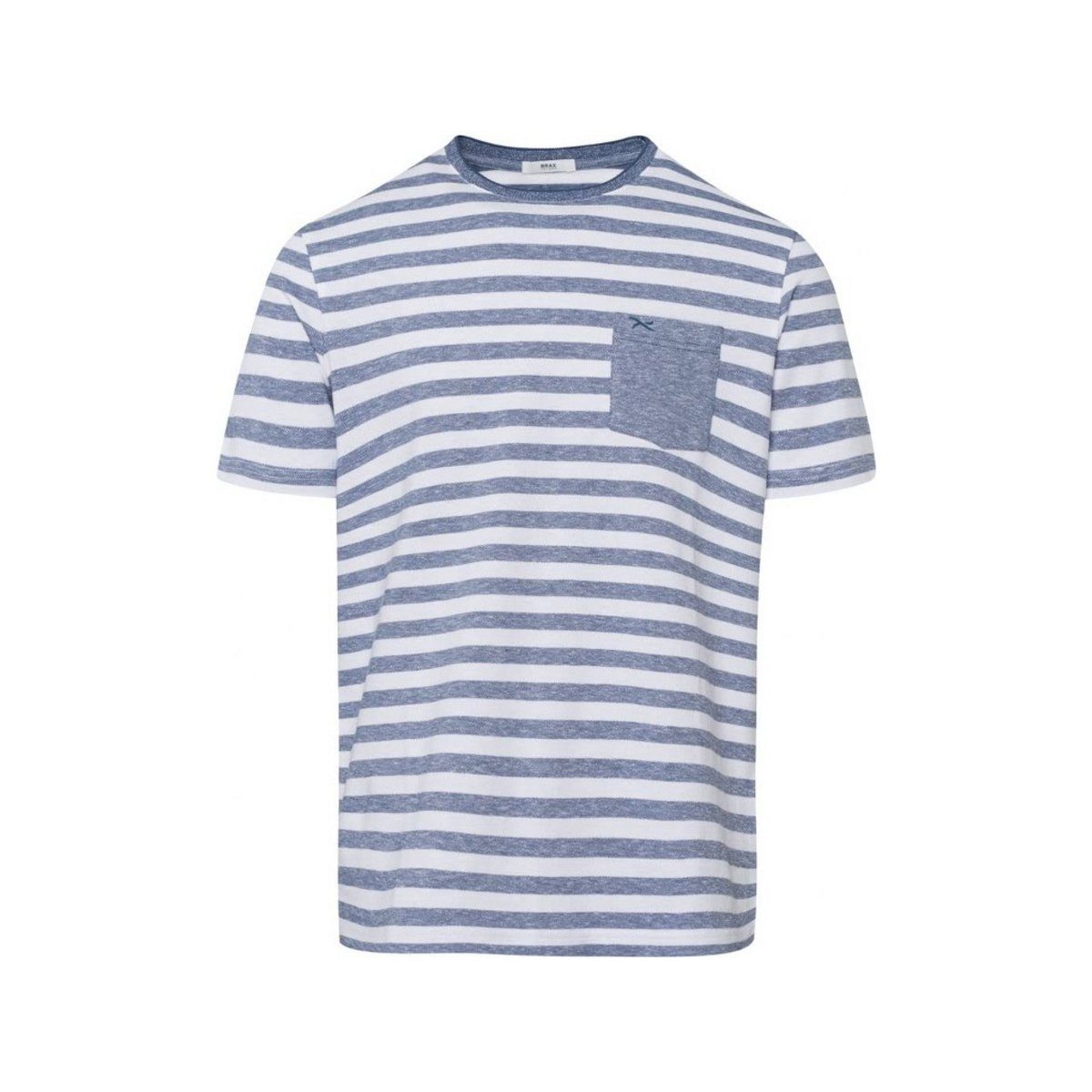 Brax T-Shirt blau passform textil (1-tlg)