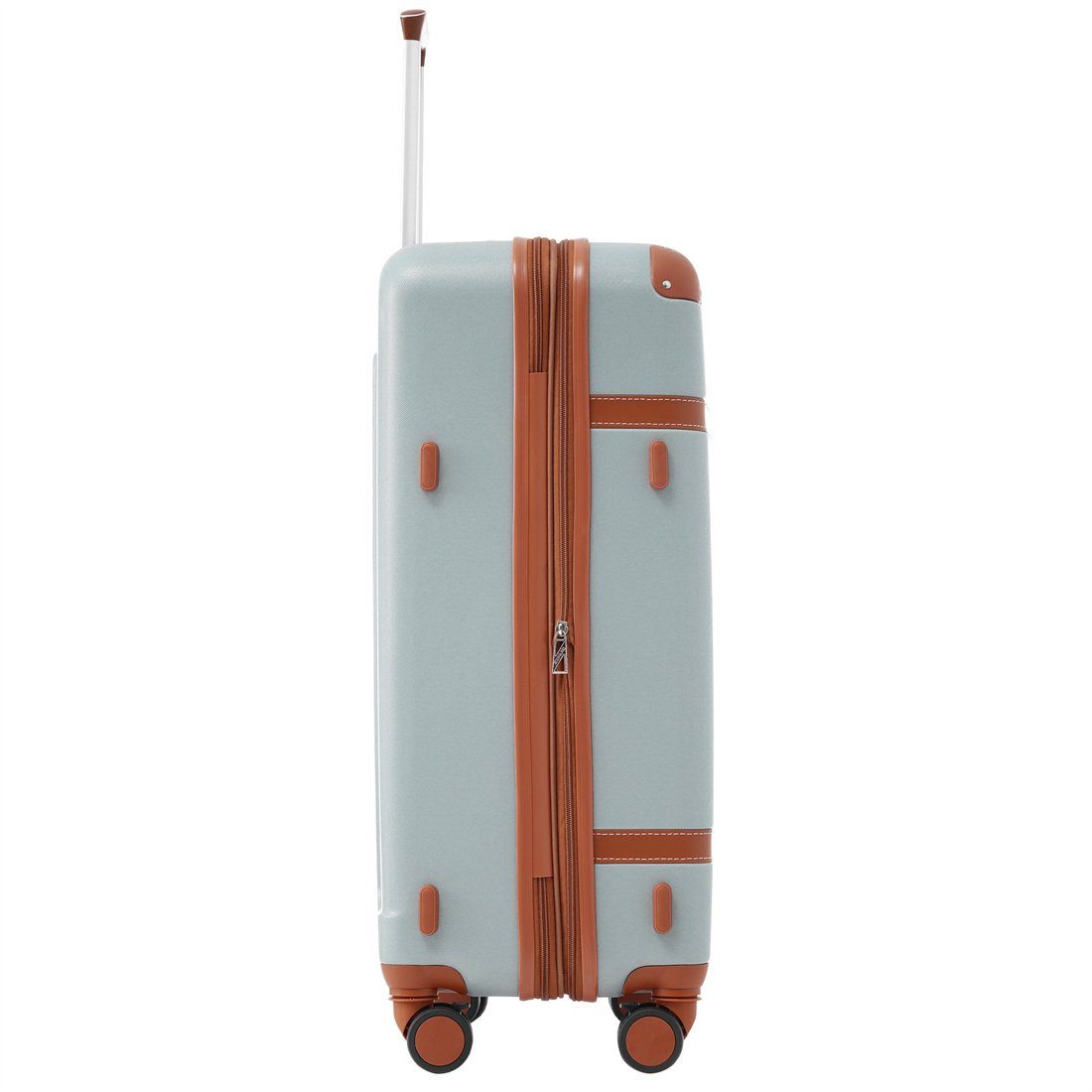 Hartschalen-Koffer,Rollkoffer,Reisekoffer,66*44*26.5cm,hellgrün+braun Koffer DÖRÖY