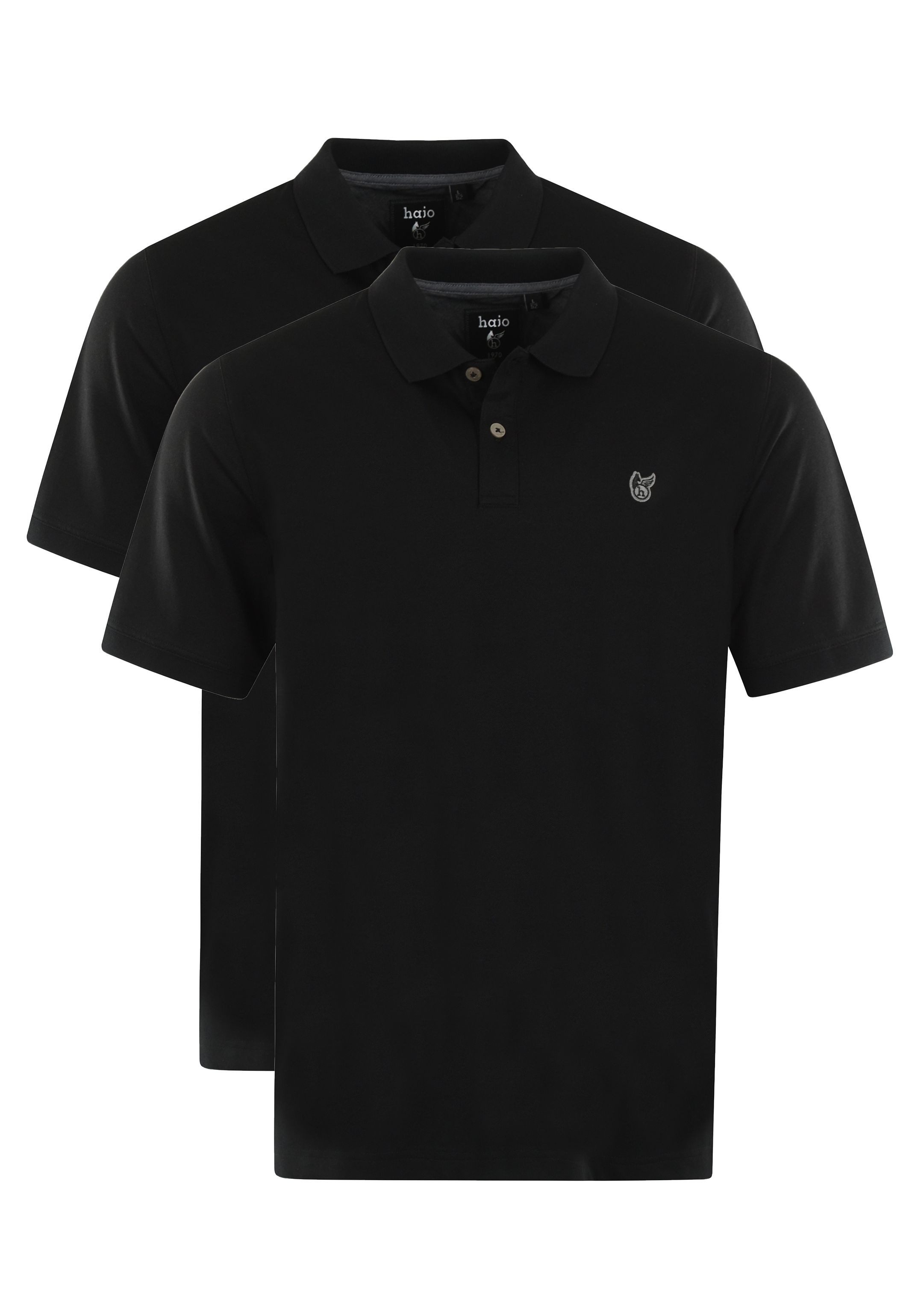 Hajo Poloshirt 2er Pack Pique (Spar-Set, 2-tlg) Poloshirt - Baumwolle - Atmungsaktiv - Elastische Armabschlüsse