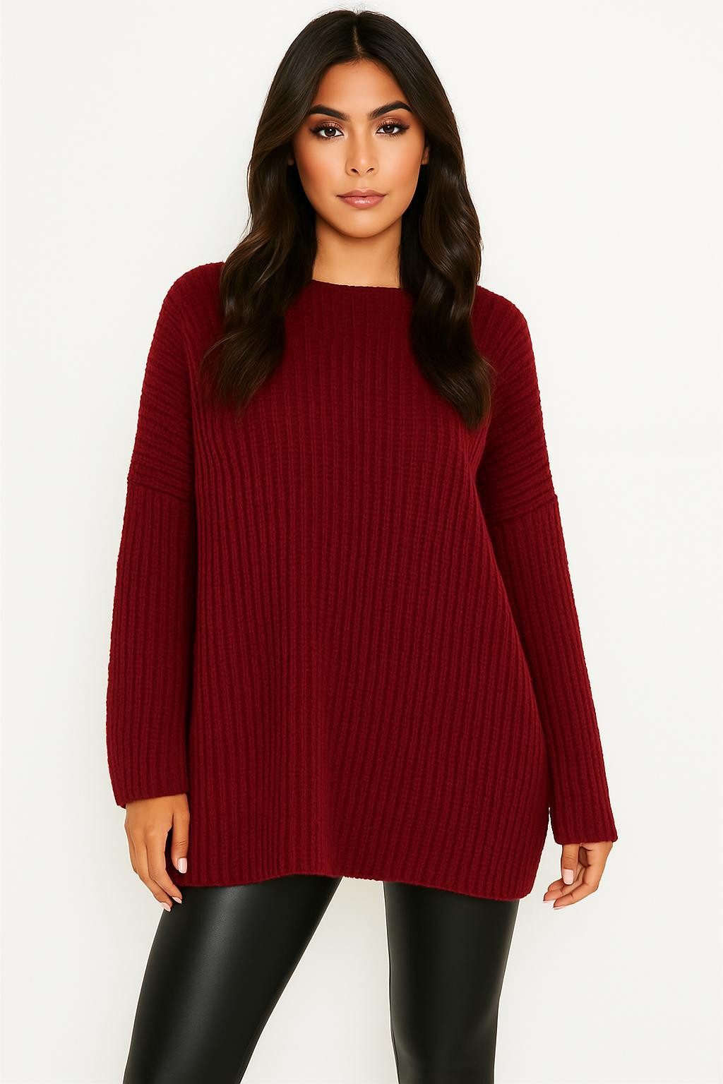 Worldclassca Longpullover WORLDCLASSCA Damen Oversize Strickpulllover Lang Pulli Dick Winter Neue Kollektion - Stilvolle und gemütliche Strickmode für Damen