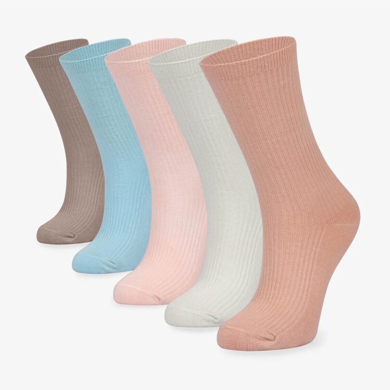 Jungengel Socken Damensocken 5er Set Collegesocken Pastell Design Sneakersocken (Socken-Set, 5-Paar, 5 Paar Socken in verschiedenen Farben – als praktisches Mehrfachpack) Angenehmer Baumwollmix, Pastelltöne, Ideal Alltag & Freizeitlooks