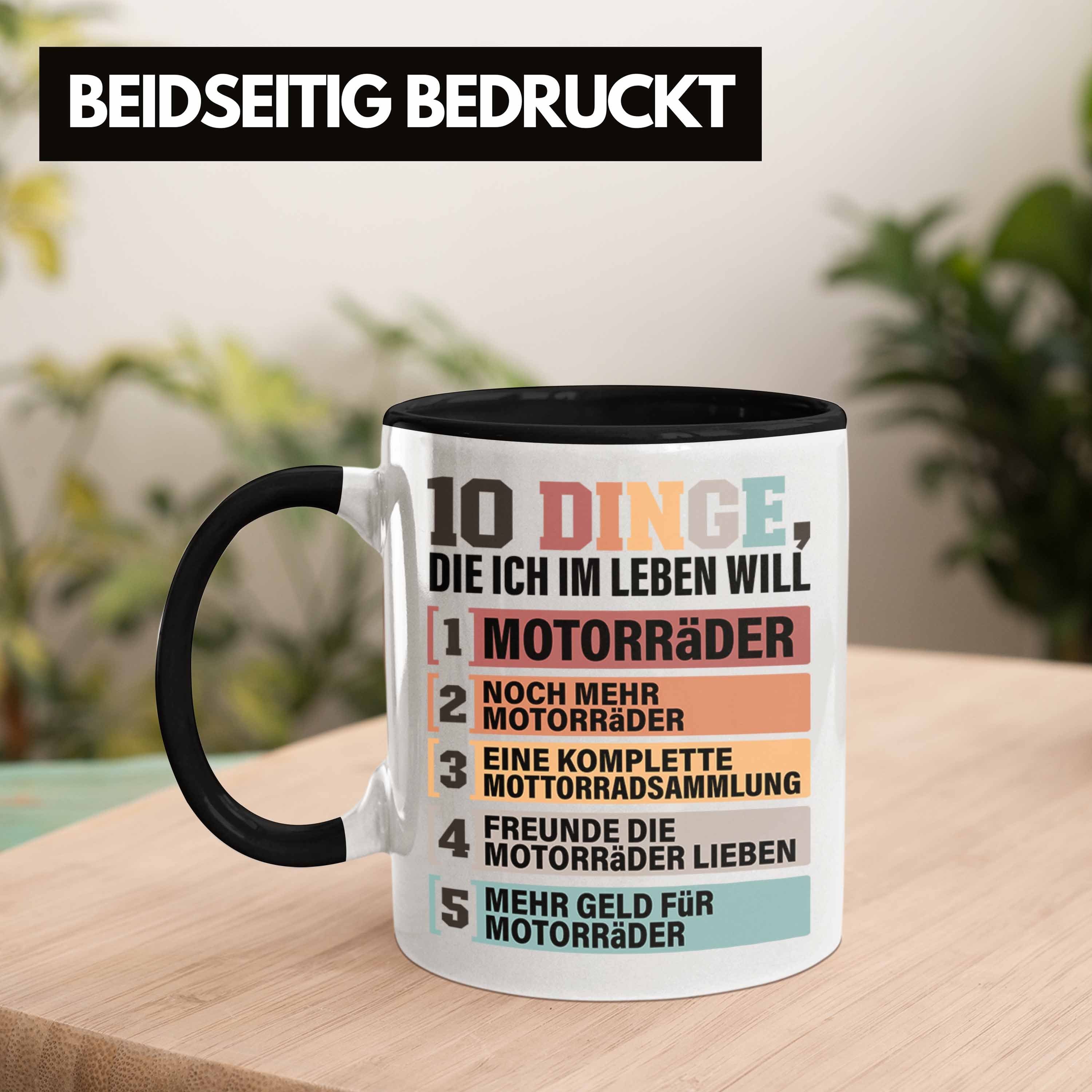Spruch Schwarz für Geschenkidee Tasse Lust Motorradfahrer Motorräder Geschenk Trendation Tasse