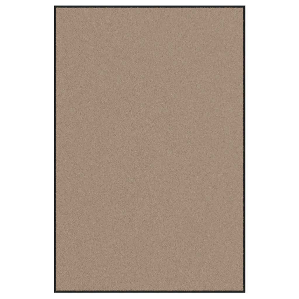 vidaXL Fußmatte Fußmatte Beige und Schwarz 120 x 180 cm Polypropylen und Vinyl, Rechtwinklig, Höhe: 0.9 mm