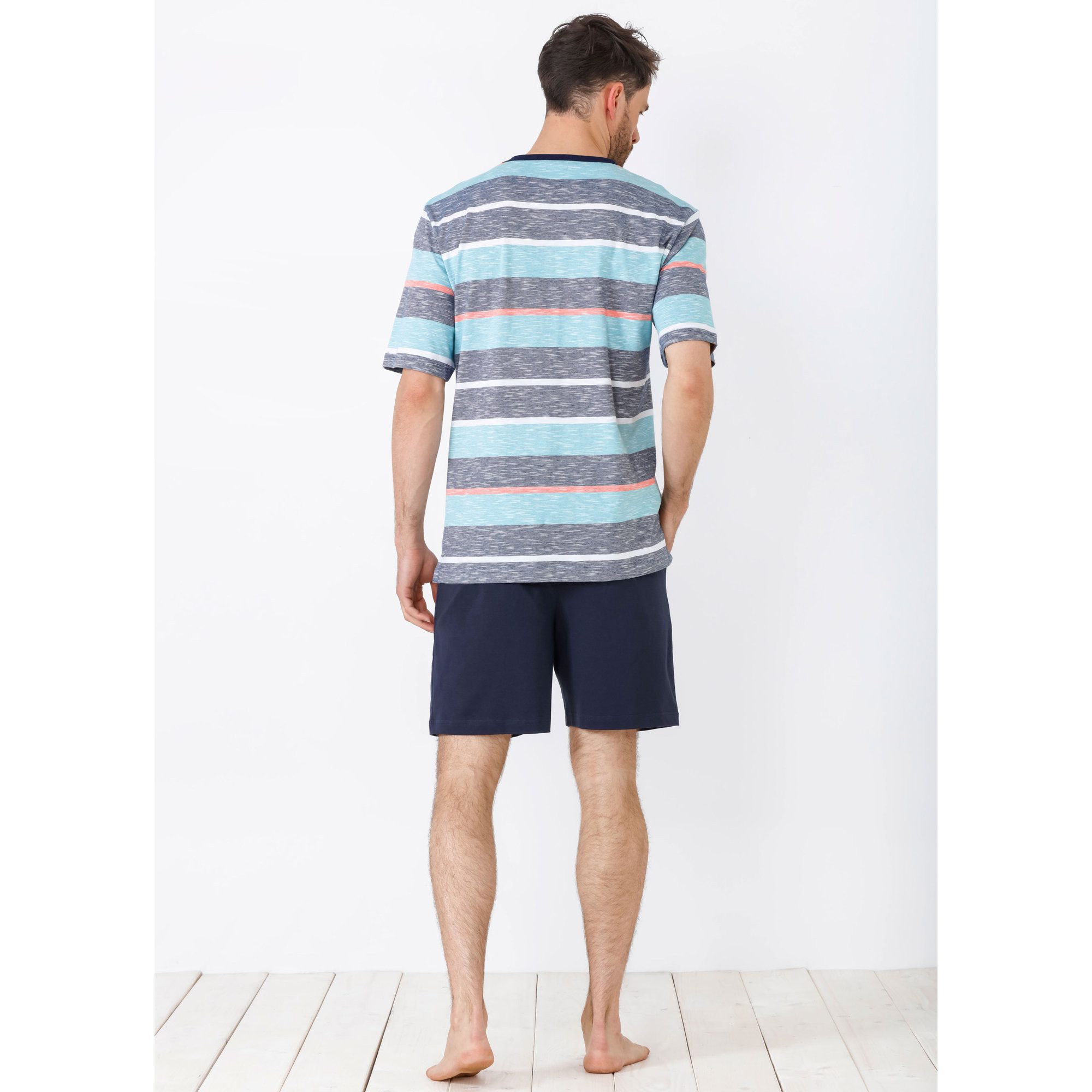 Hajo Pyjama Herren-Shorty Single-Jersey Streifen günstig online kaufen