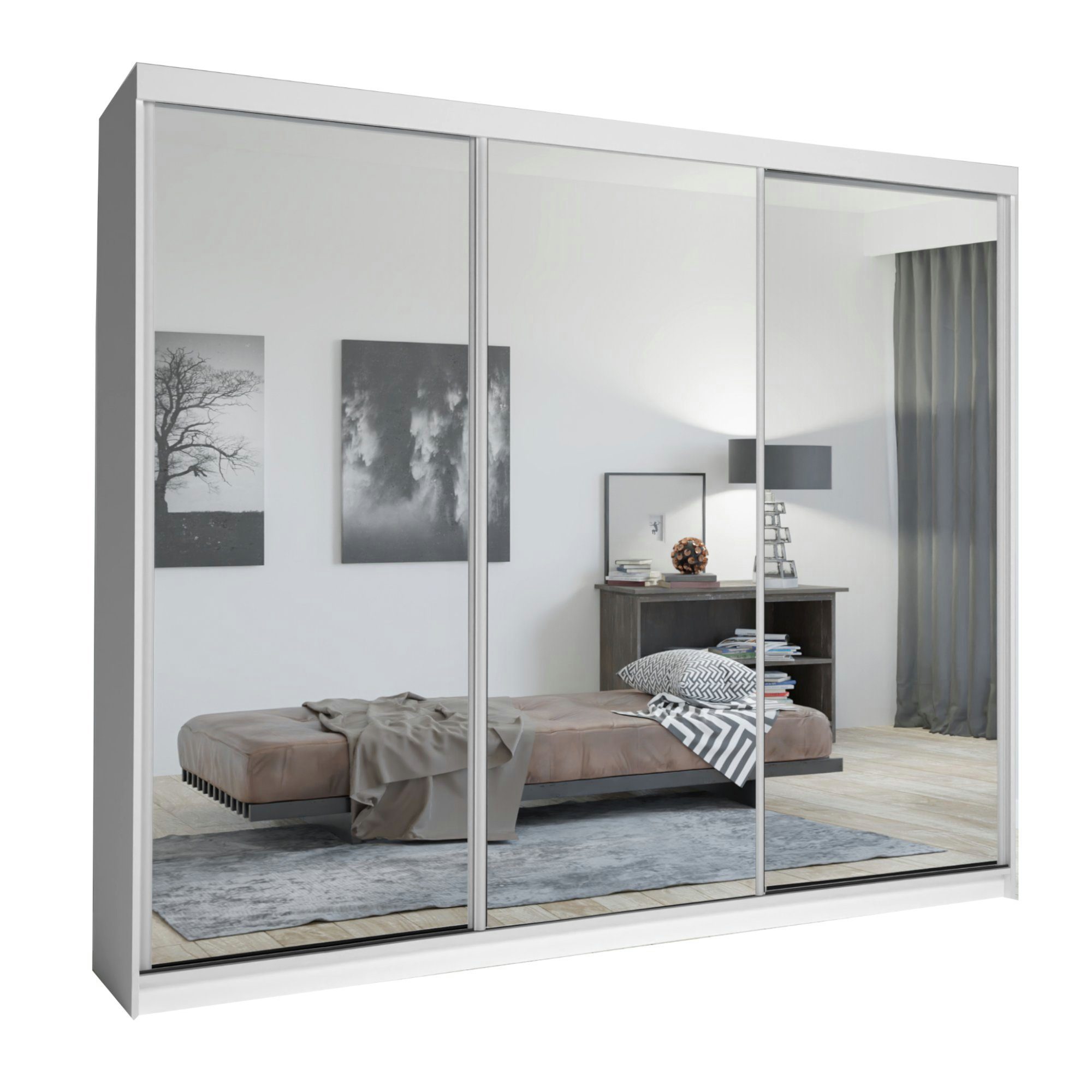 MOEBLO Kleiderschrank LUXI (Schwebetürenschrank 2,3-türig Schrank günstig online kaufen