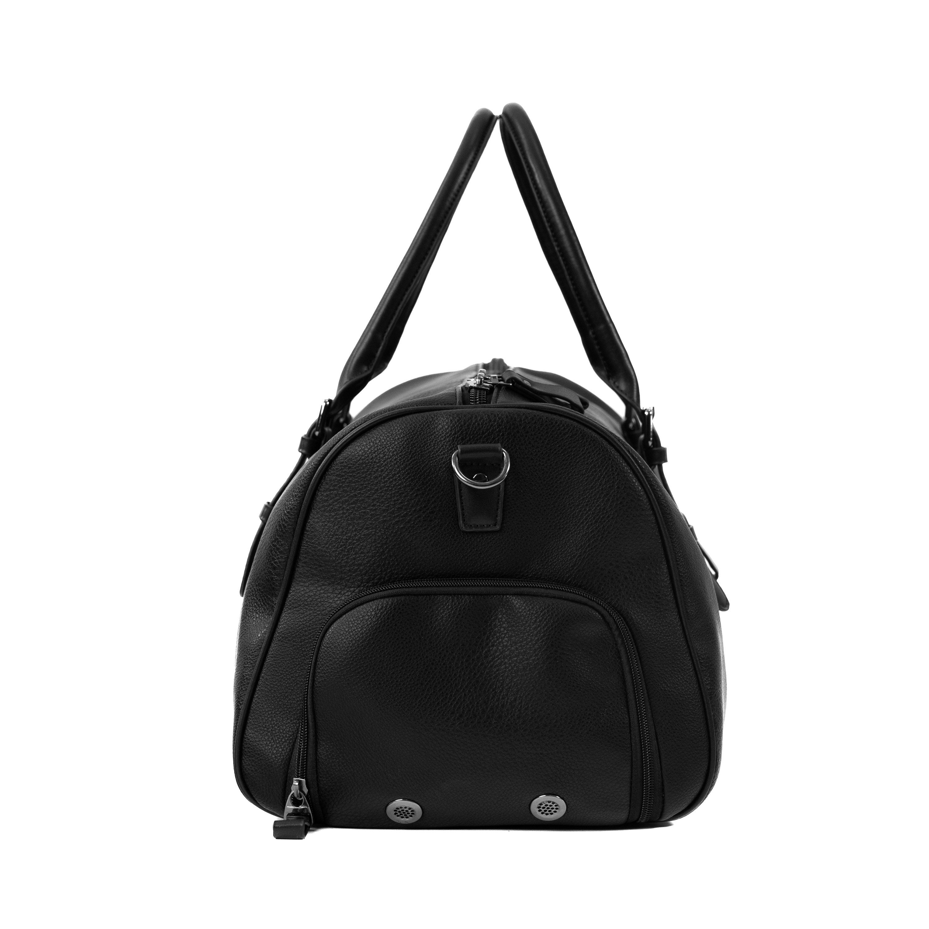 Gentlemen's Weekender - Kunstleder Reisetasche mit separatem Schuhfach, Sporttasche für jeden Anlass - vegan mit Schultergurt und Trackerfach