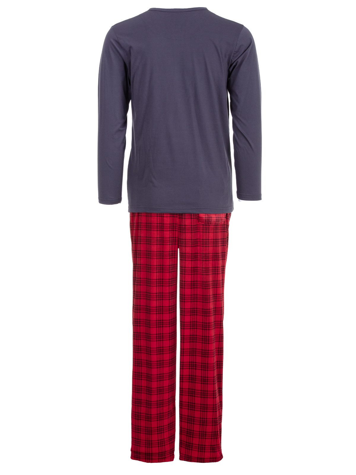 Henry Terre Pyjama Pyjama Set Langarm - Carlo mit Velour