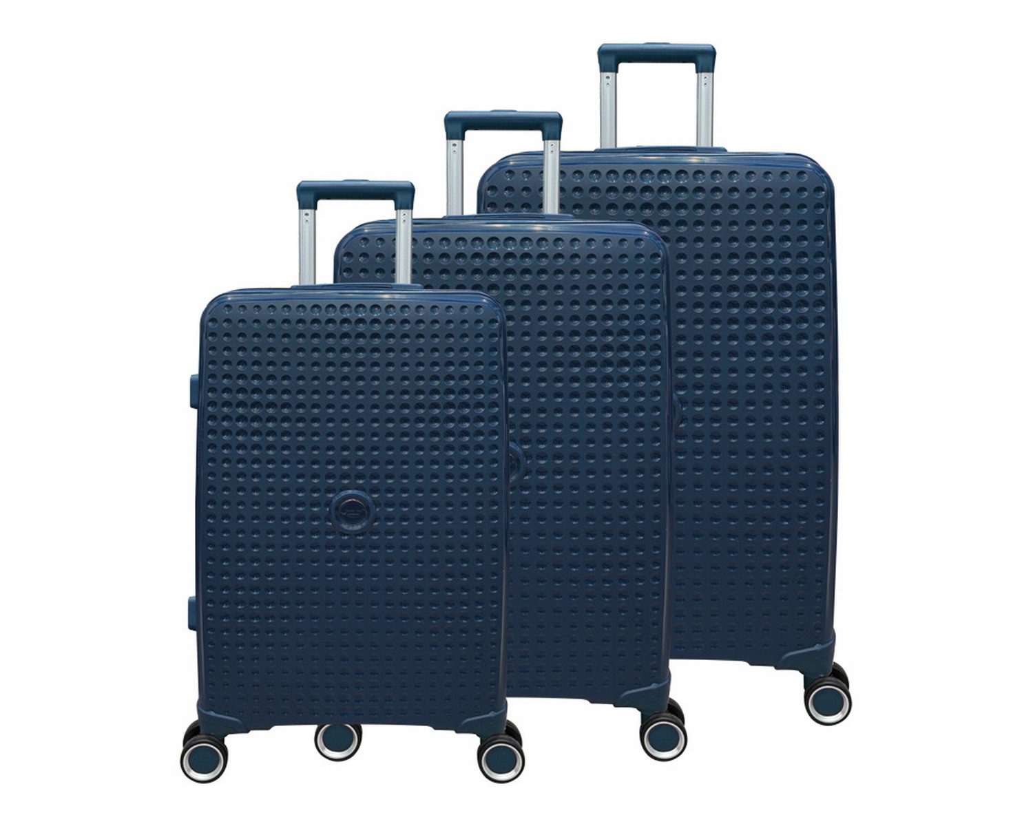 Gustav Voss Kofferset Hartschalen Reisekoffer-Set Hartschalenkoffer Reise-Koffer, 4 Rollen, (Reisekofferset "Saint Tropez", 6 tlg., Hartschalenkofferset), Strapazierfähiges Polypropylen, Doppellenkrollen (360° drehbar)