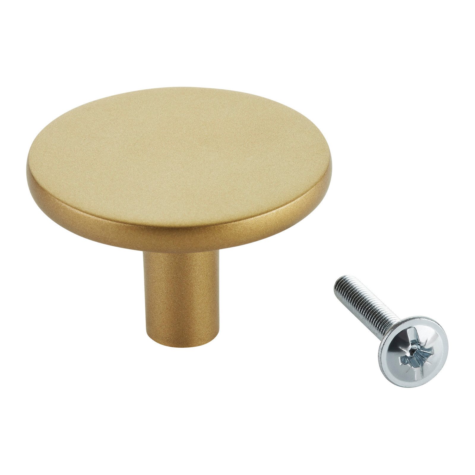 SO-TECH® Möbelknopf Schubladenknopf SW169 Ø 40mm Höhe 27 mm Metall-Schrankknopf (1-St), Goldoptik