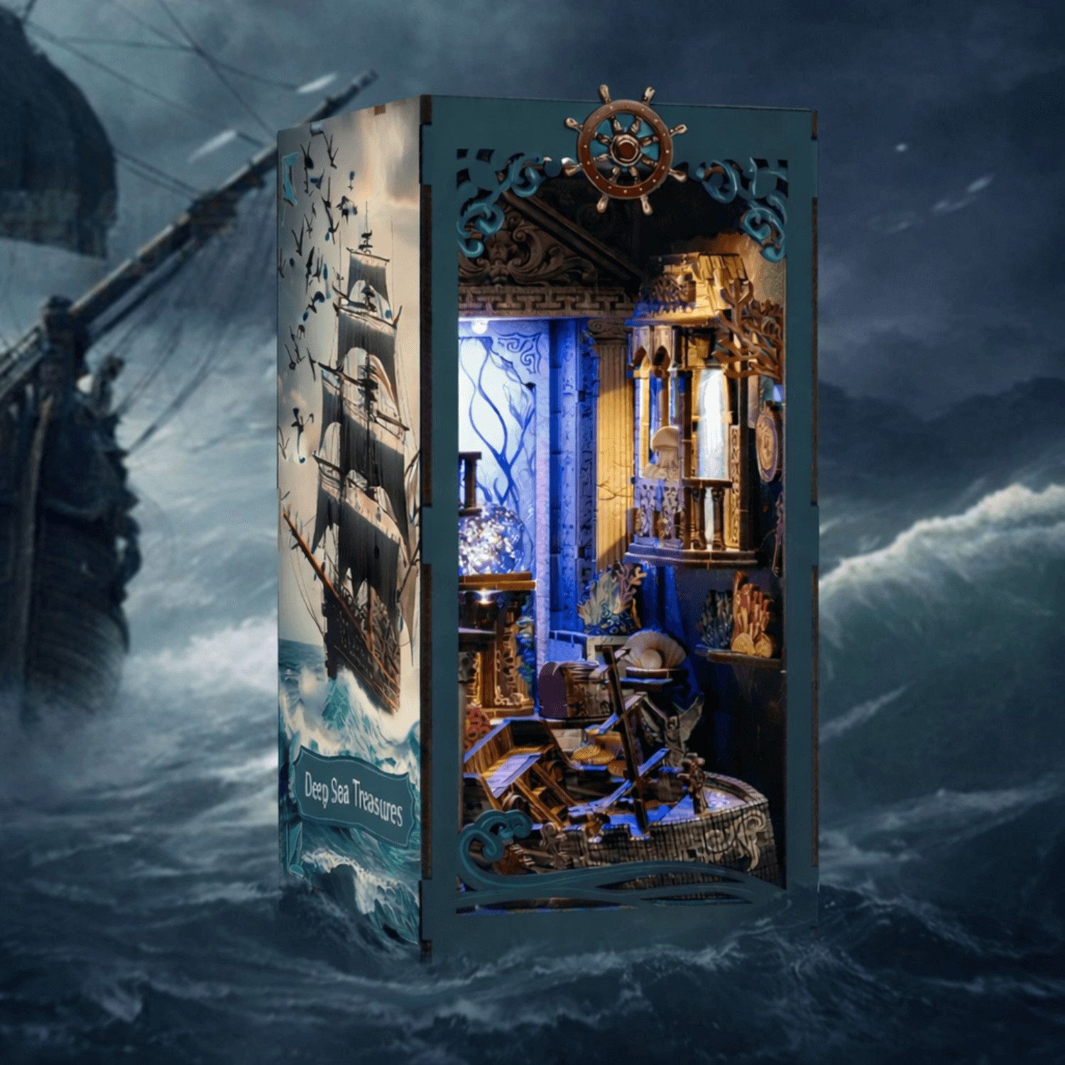 MagicHolz Buchstütze MagicHolz Deep Sea Treasures Diorama