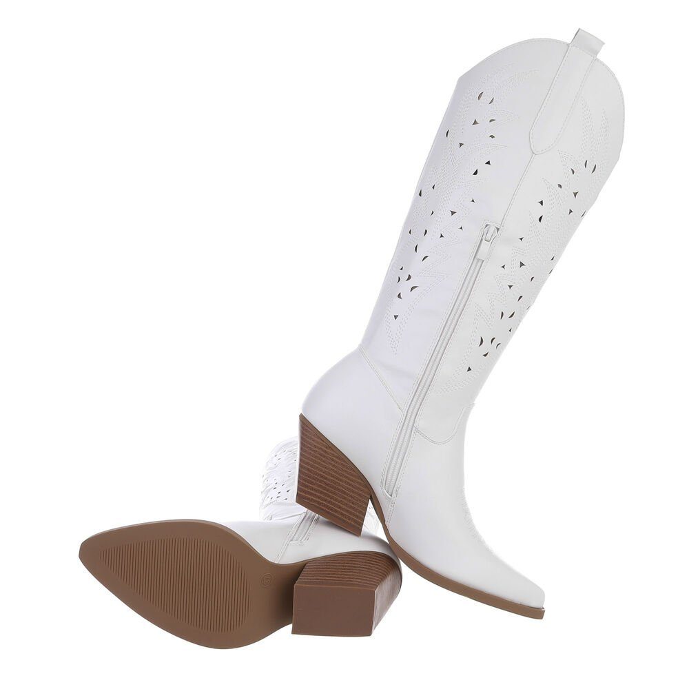 Ital-Design Damen Cowboyboots Western Westernstiefel Blockabsatz günstig online kaufen