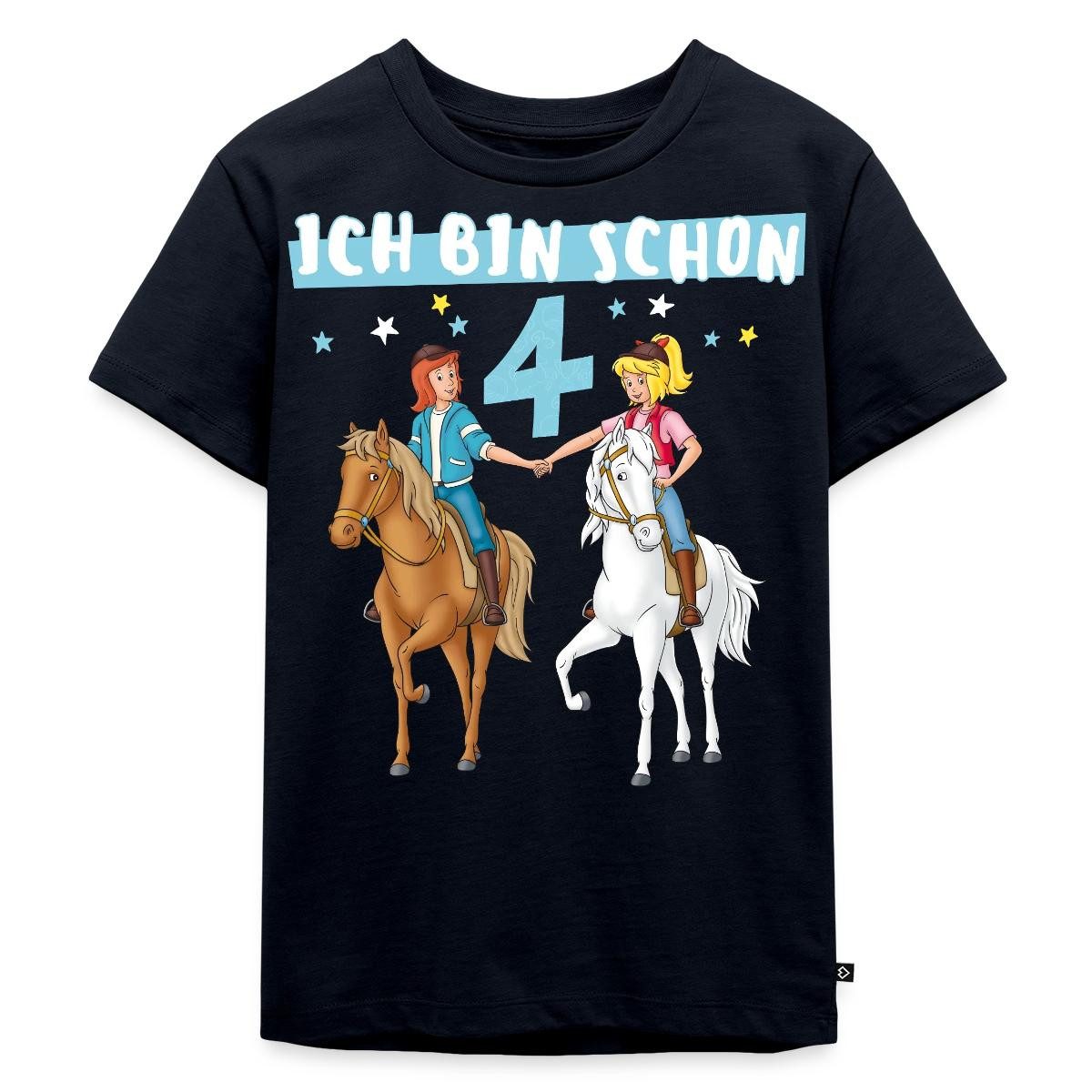 Spreadshirt T-Shirt Bibi & Tina Geburtstag Ich Bin Schon Vier Kinder Premium T-Shirt (1-tlg)