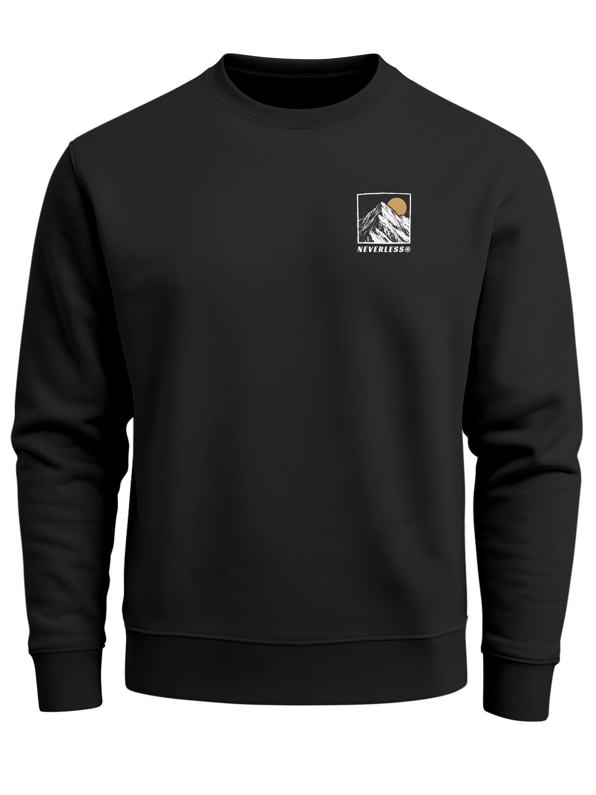 Sweatshirt Sweatshirt Herren Pullover mit Outdoor Grafik Print Berge Adventure