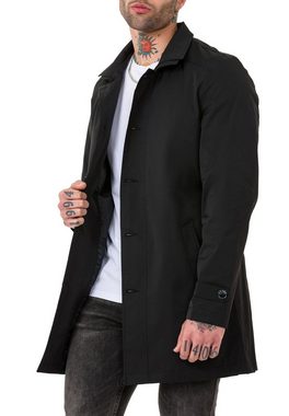 RedBridge Trenchcoat Red Bridge Herren Mantel Trenchcoat Jacke Schwarz XXL Premium Qualität