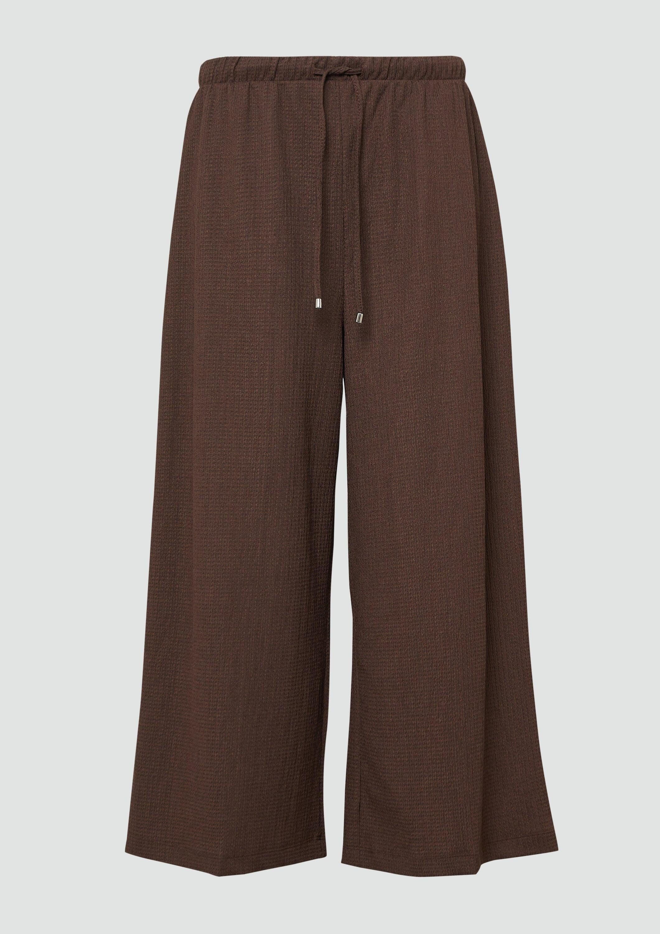 s.Oliver Culotte Hose Strukturierte Culotte mit Elastikbund