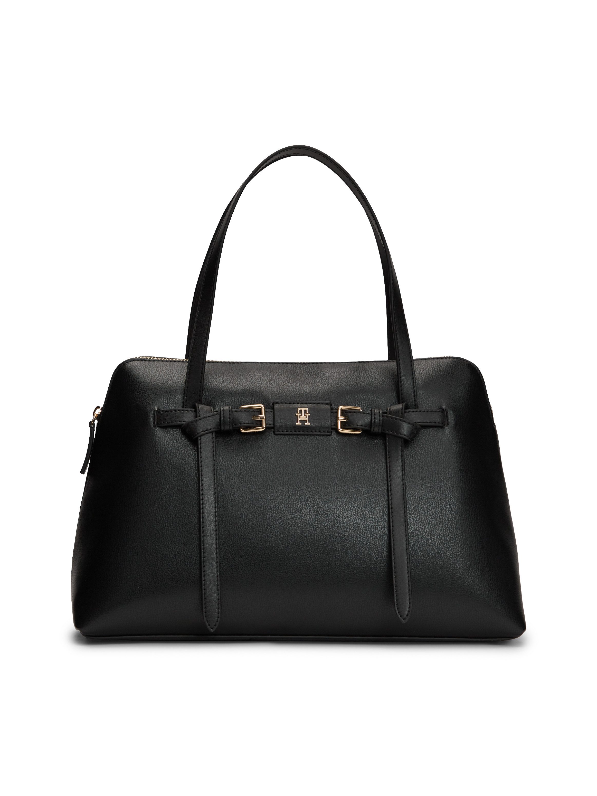 Tommy Hilfiger Handtasche TH BUCKLE TOTE, Damen Schultertasche, mit Zierschnalle und TH-Schmuckelement