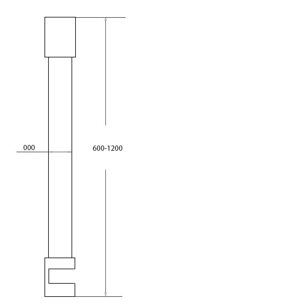 Schwarz 120 Duschwand-Stabilisationsstange ausziehbar ST005, Aloni Stabilisationsstange 60 cm matt (1-St), Aloni