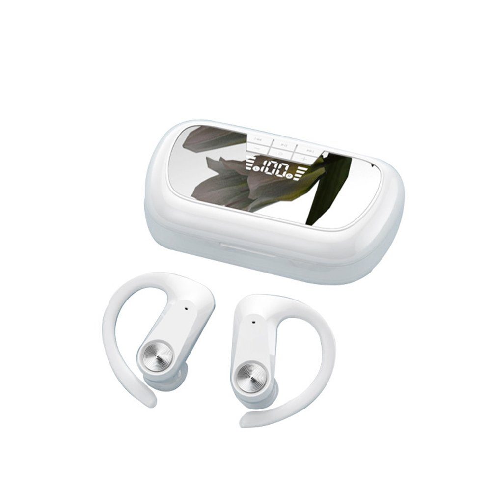 GelldG Bluetooth Kopfhörer in weiß Ear, 5.3 Kopfhörer Bluetooth-Kopfhörer Bluetooth Kabellos