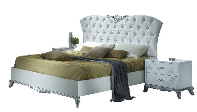 JVmoebel Bett Luxus Bett Leder Betten 160x200 Chesterfield Schlafzimmer (Bett)